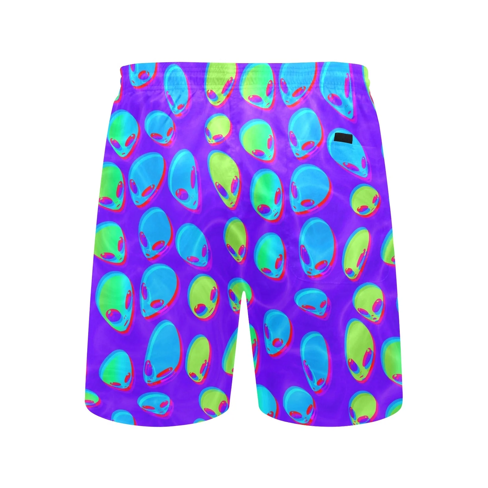 Purple Alien Vapor Glitch Swim Shorts - Image 4