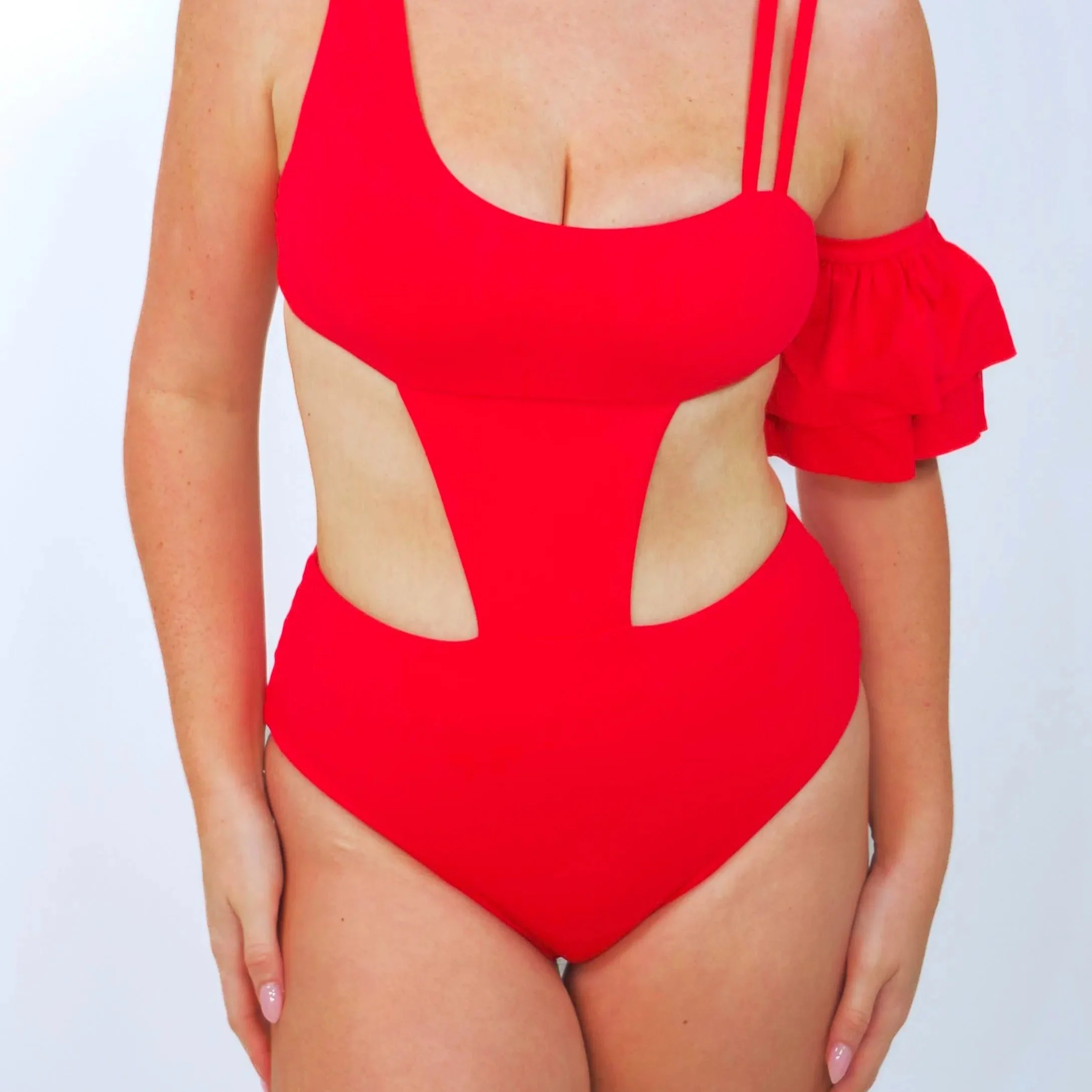 Rafa One Piece Swimsuit with Ruffle Sleeve - Image 2