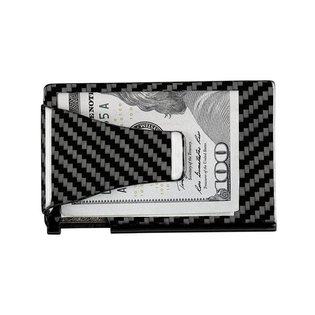 Real Carbon Fiber Cash & Card Slim Wallet - Image 3