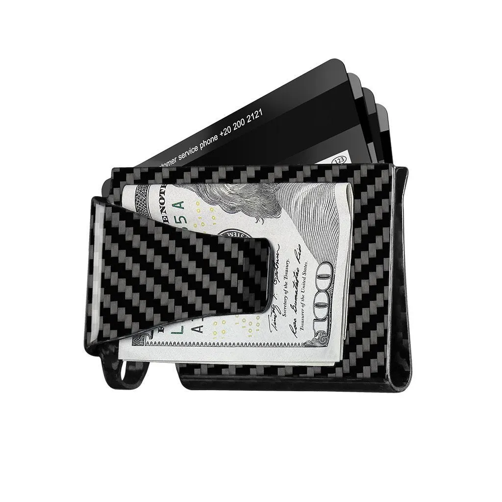 Real Carbon Fiber Cash & Card Slim Wallet - Image 4