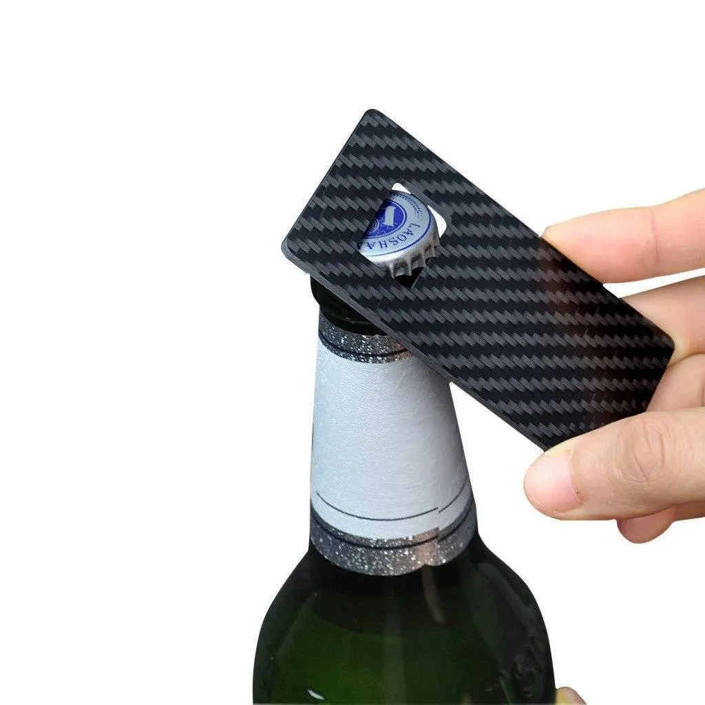 Real Carbon Fiber Credit Card Size Bottle Opener - Image 2