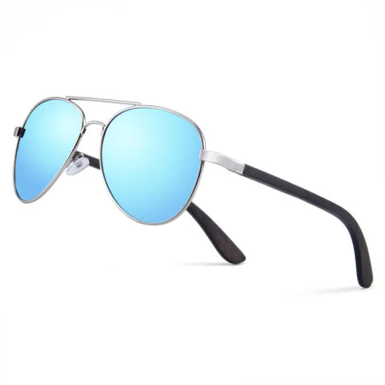 Real Zebra Wood Silver Framed Classic Aviator Sunglasses by WUDN - Image 12