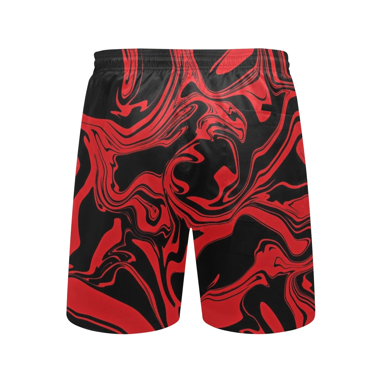 Red and Black Slime Oil Spill Swim Shorts - Image 4