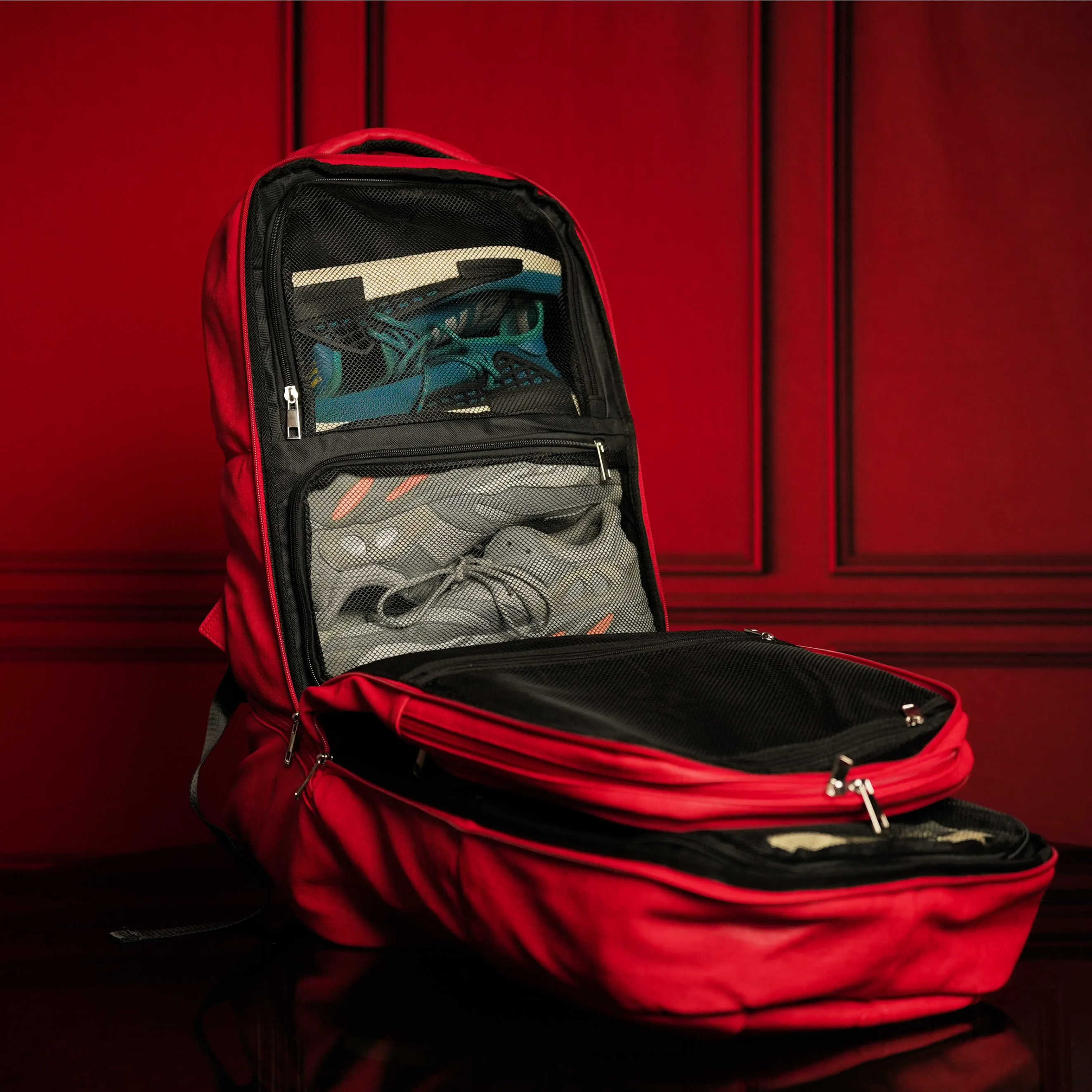 Red Leather Luxury Carry-On Backpack (Patented Signature Design) - Image 6