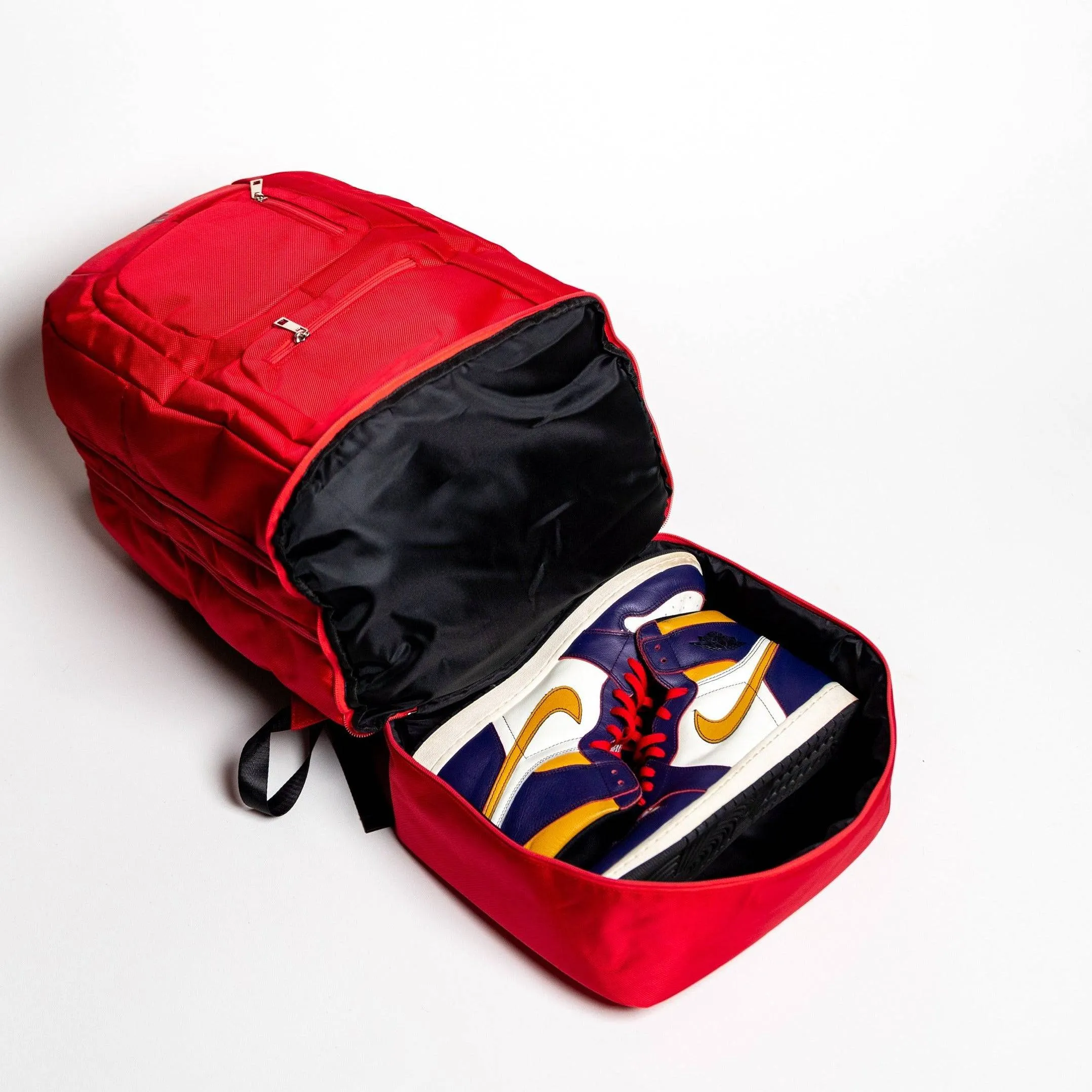 Red Polyester Signature Backpack Bag - Image 5
