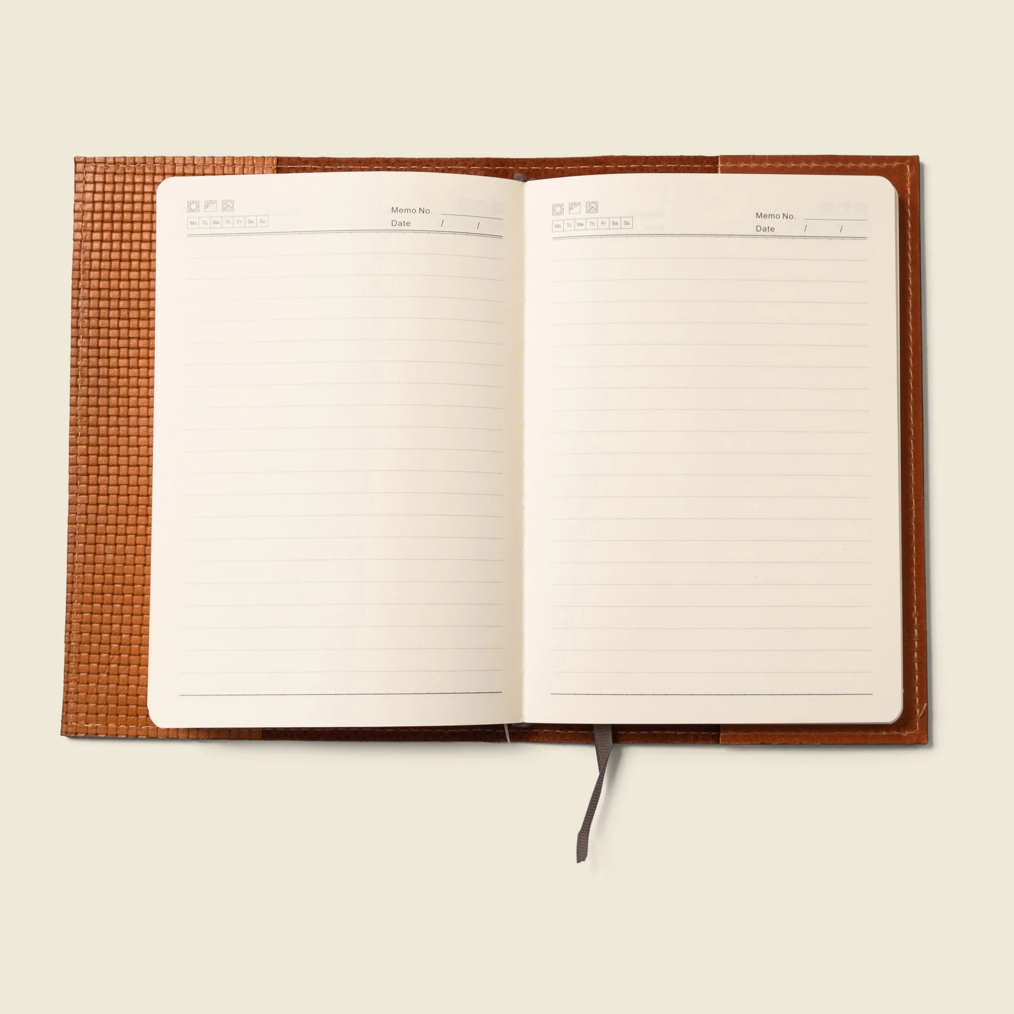 Refillable A5 Leather Notebook Cover – Tan Limited Edition - Image 3