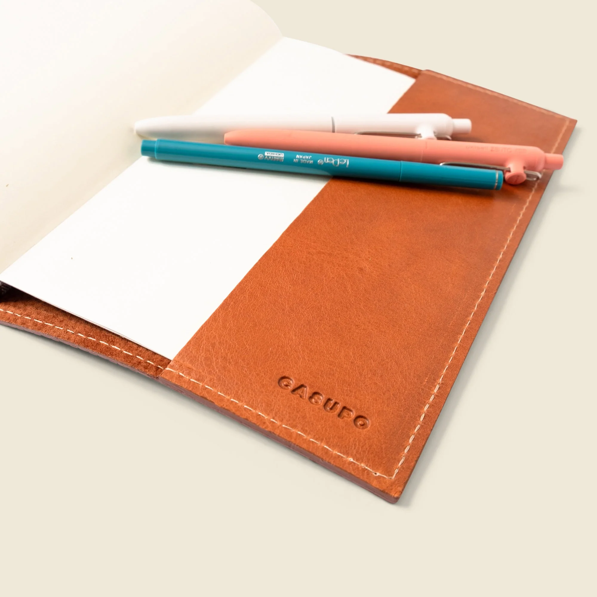 Refillable A5 Leather Notebook Cover – Tan Limited Edition - Image 6