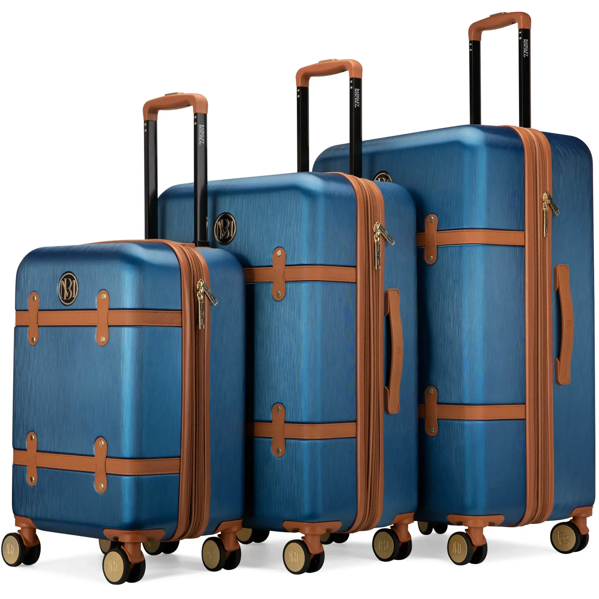 Grace 3 Piece Expandable Retro Luggage Set - Image 26