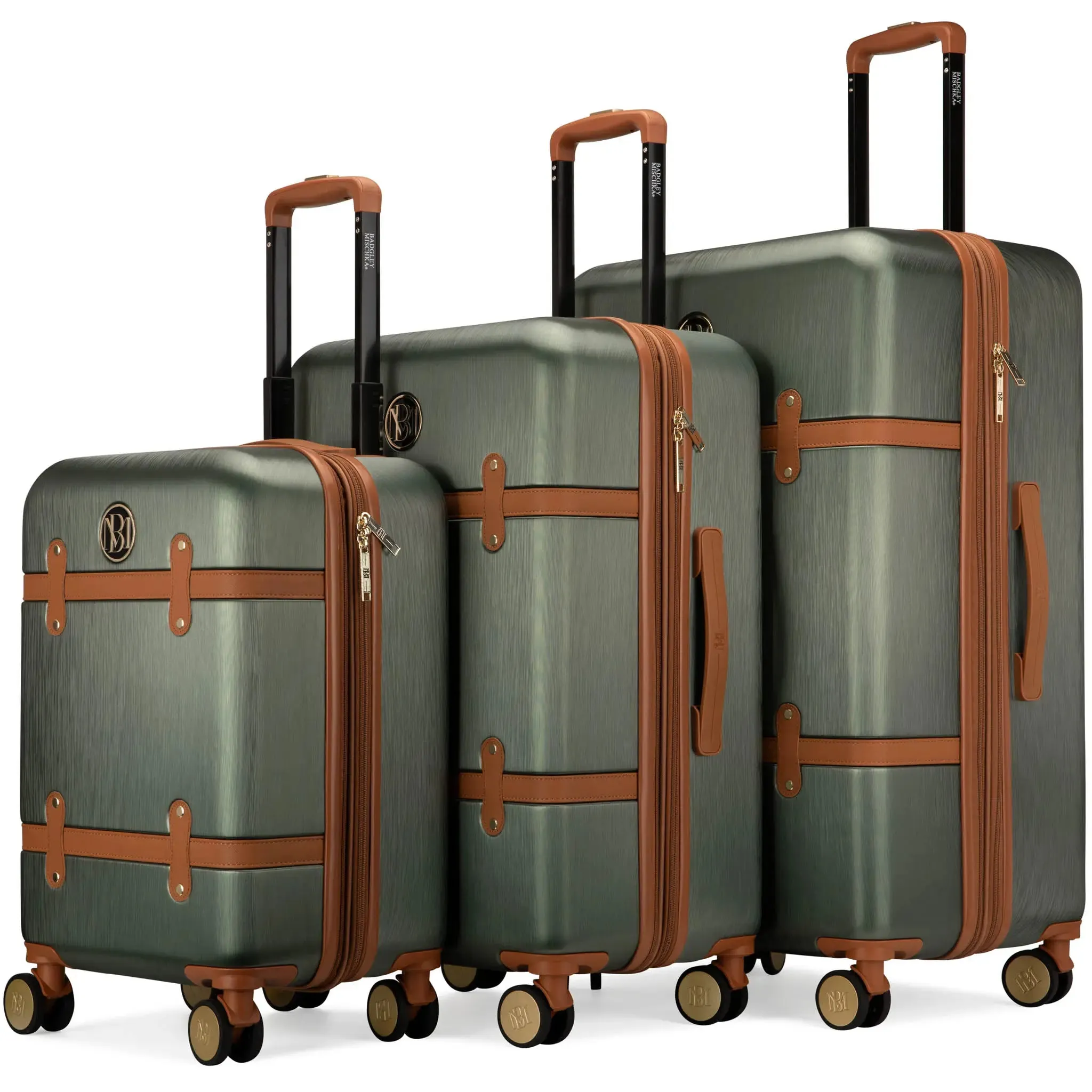 Grace 3 Piece Expandable Retro Luggage Set - Image 29