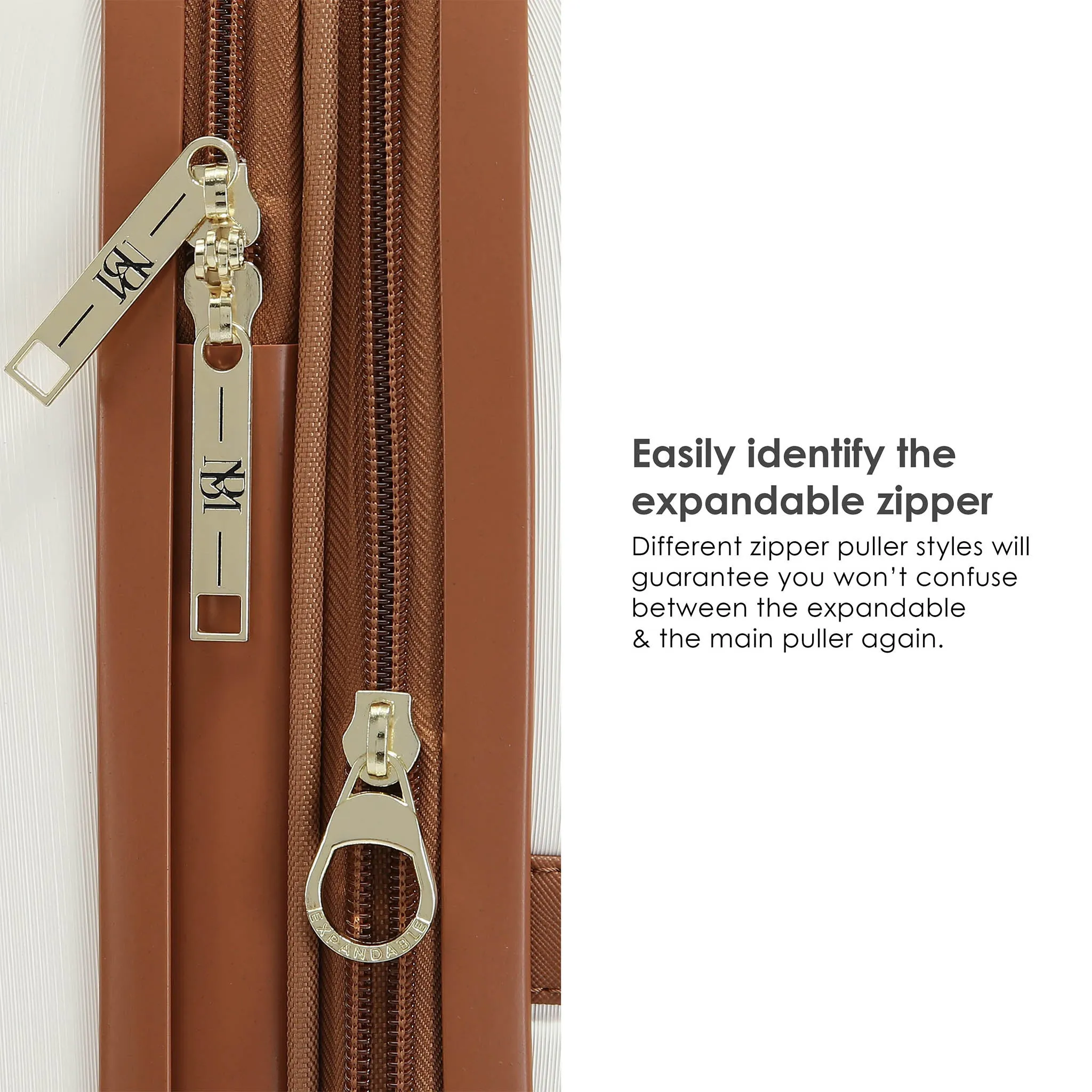 Grace 3 Piece Expandable Retro Luggage Set - Image 7
