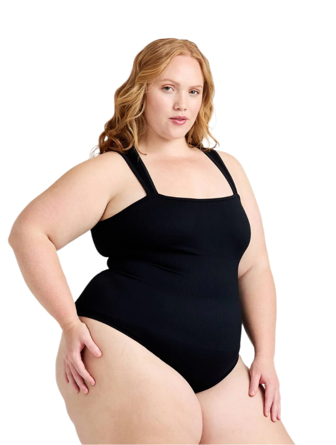 Ribbed Square Neck Shapewear Bodysuit - Image 10