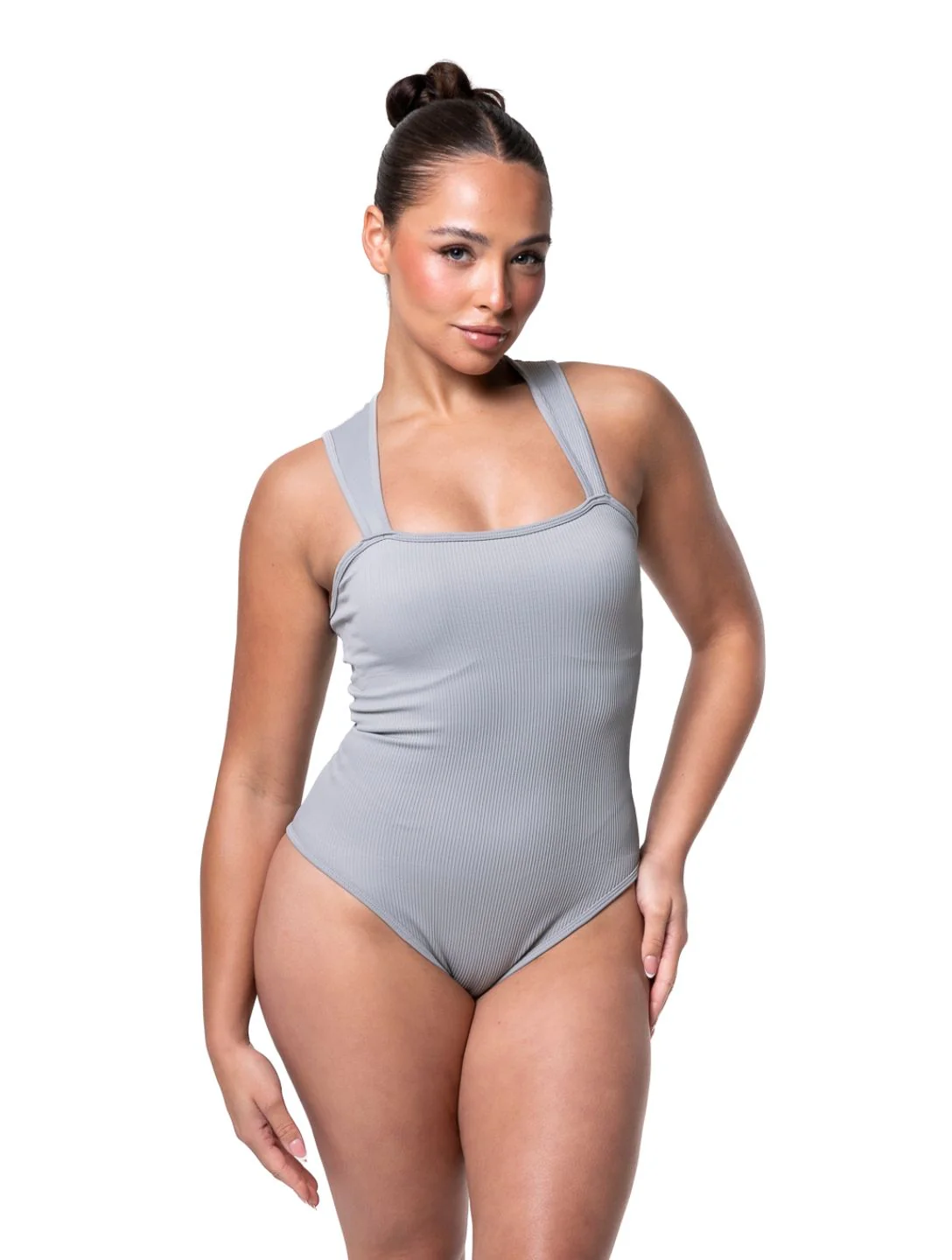 Ribbed Square Neck Shapewear Bodysuit - Image 11