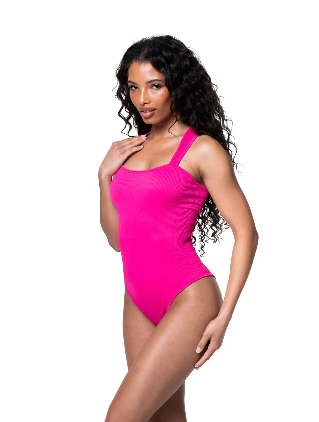 Ribbed Square Neck Shapewear Bodysuit - Image 15