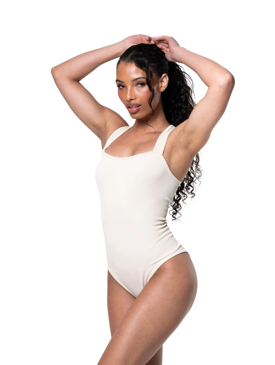 Ribbed Square Neck Shapewear Bodysuit - Image 18