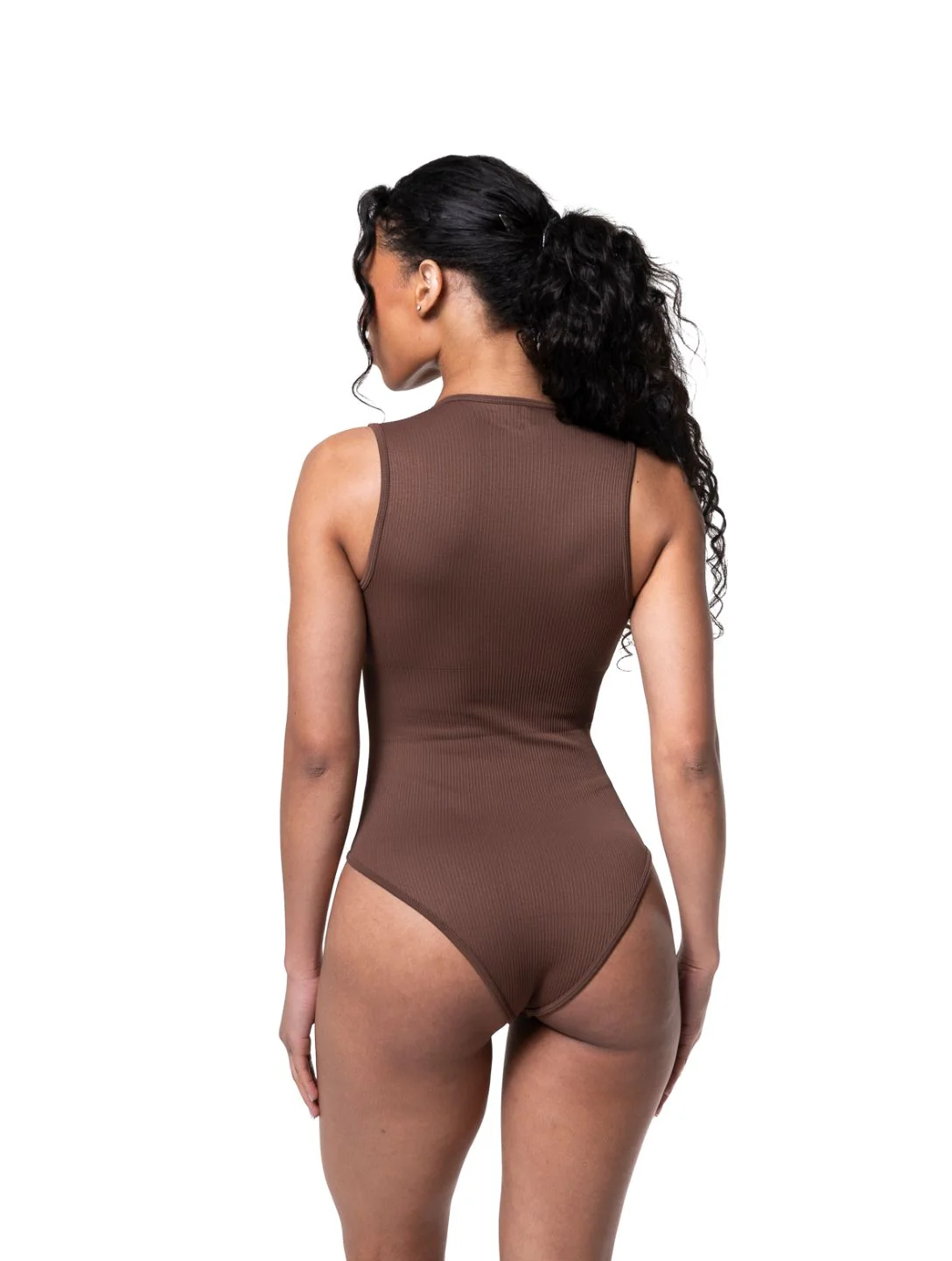 Ribbed Square Neck Shapewear Bodysuit - Image 2