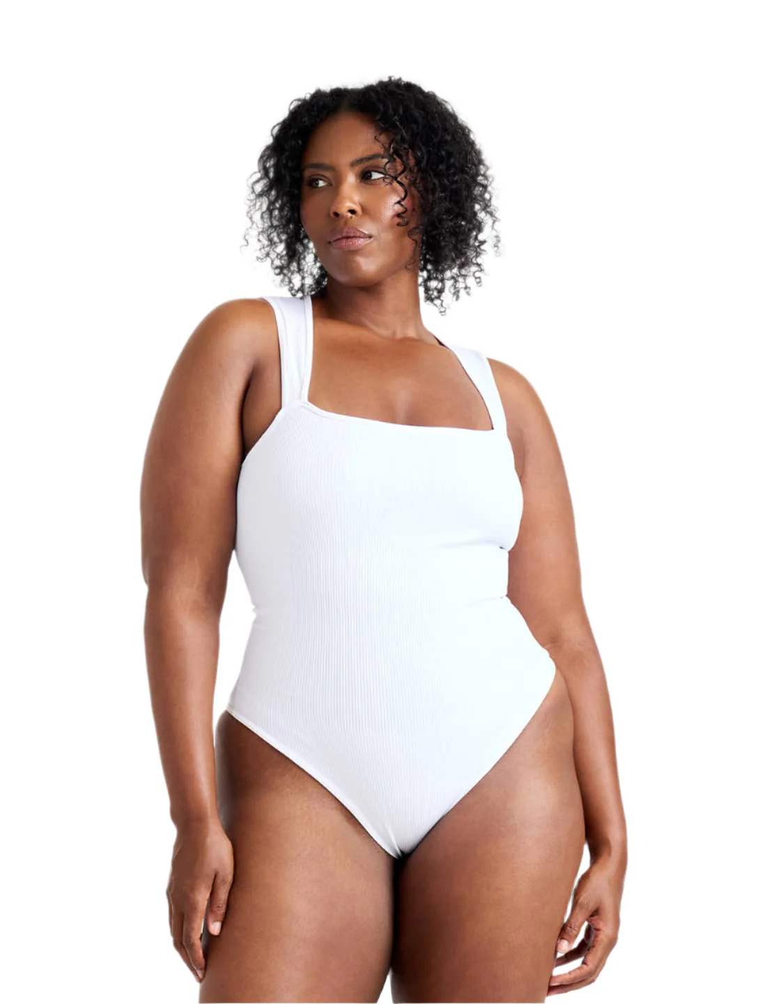 Ribbed Square Neck Shapewear Bodysuit - Image 20