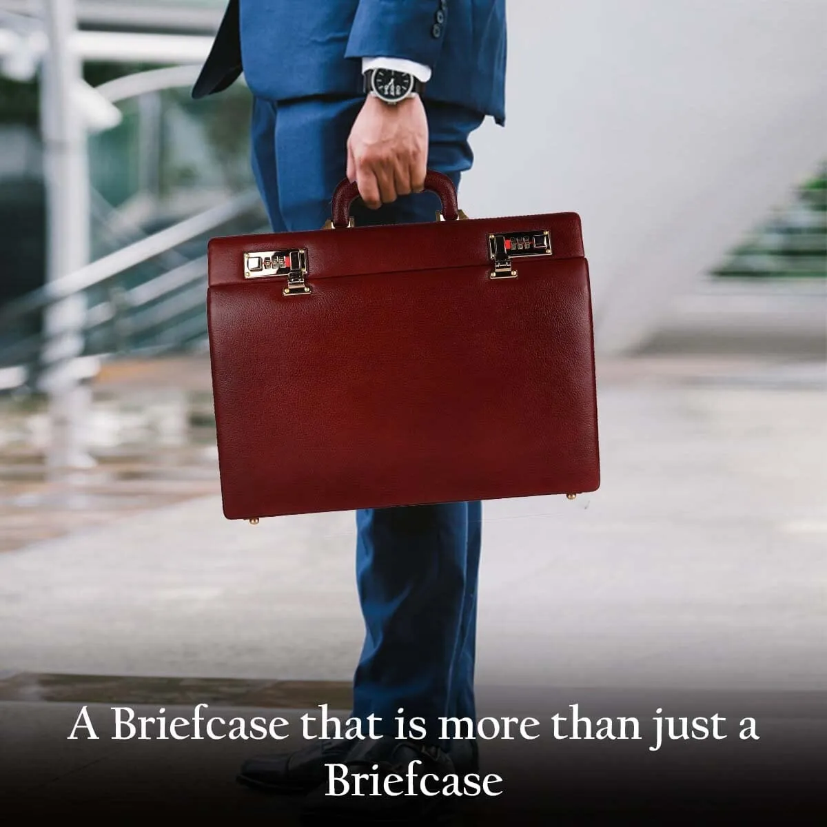 Rich Brown Office Suitcase - Image 7