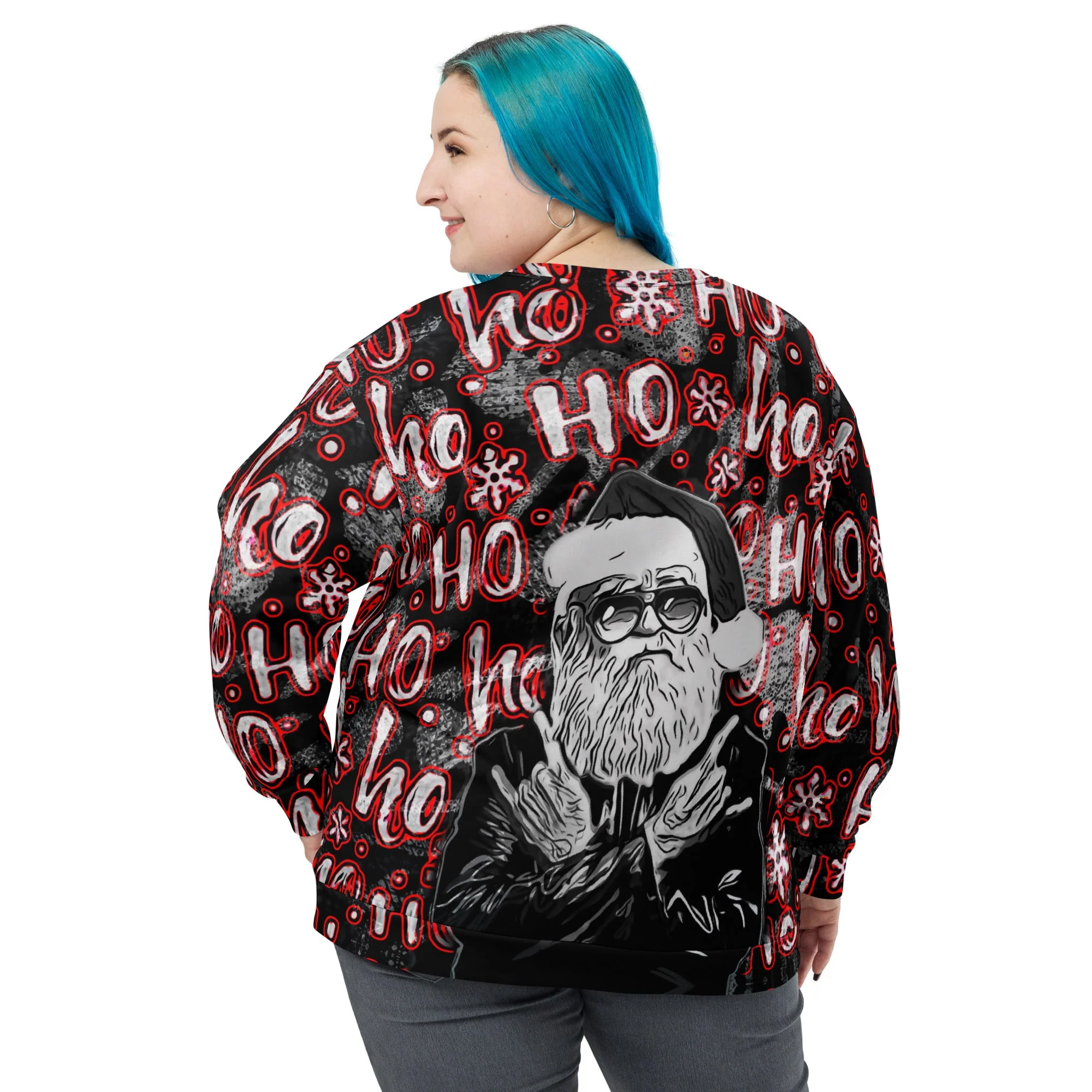 Rock N' Roll Santa Christmas Sweatshirt - Image 8