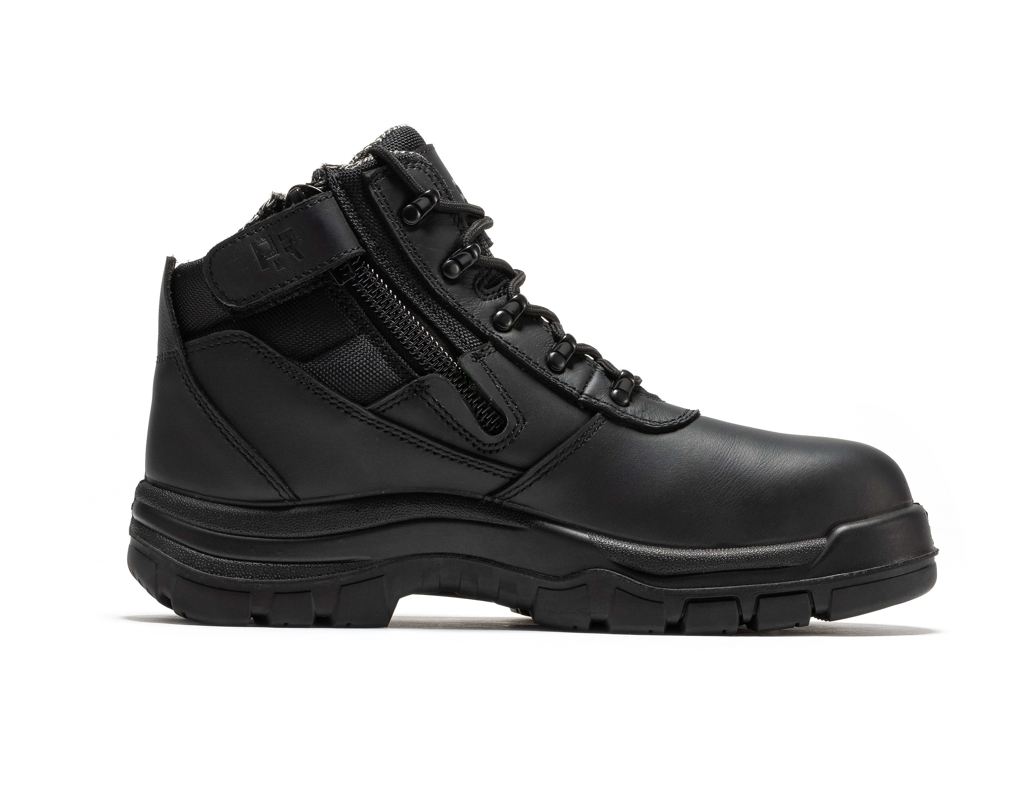 Avalon Black 6 Inch Zip-sided Composite Toe Leather Work Boots CP213BK - Image 4