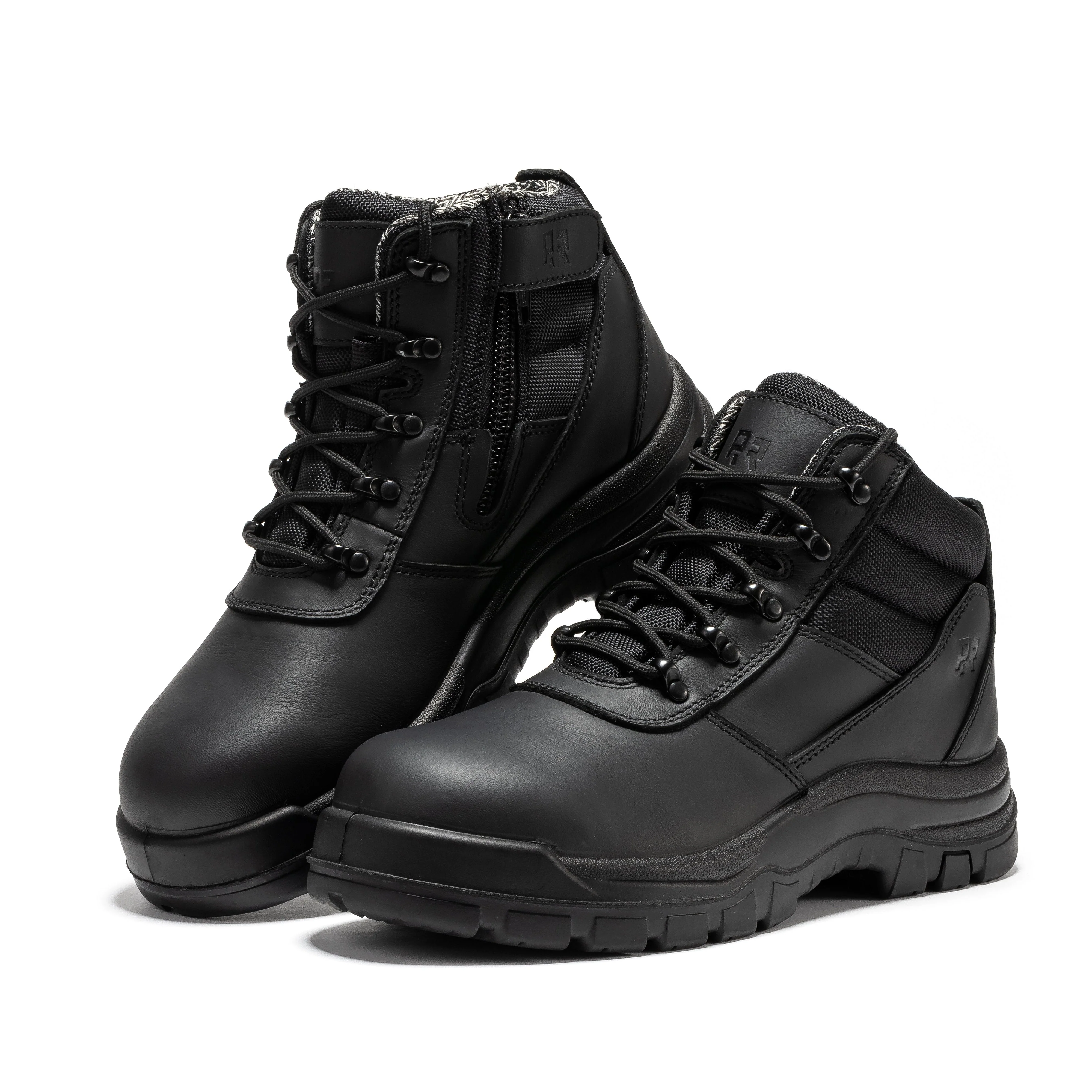 Avalon Black 6 Inch Zip-sided Composite Toe Leather Work Boots CP213BK - Image 9