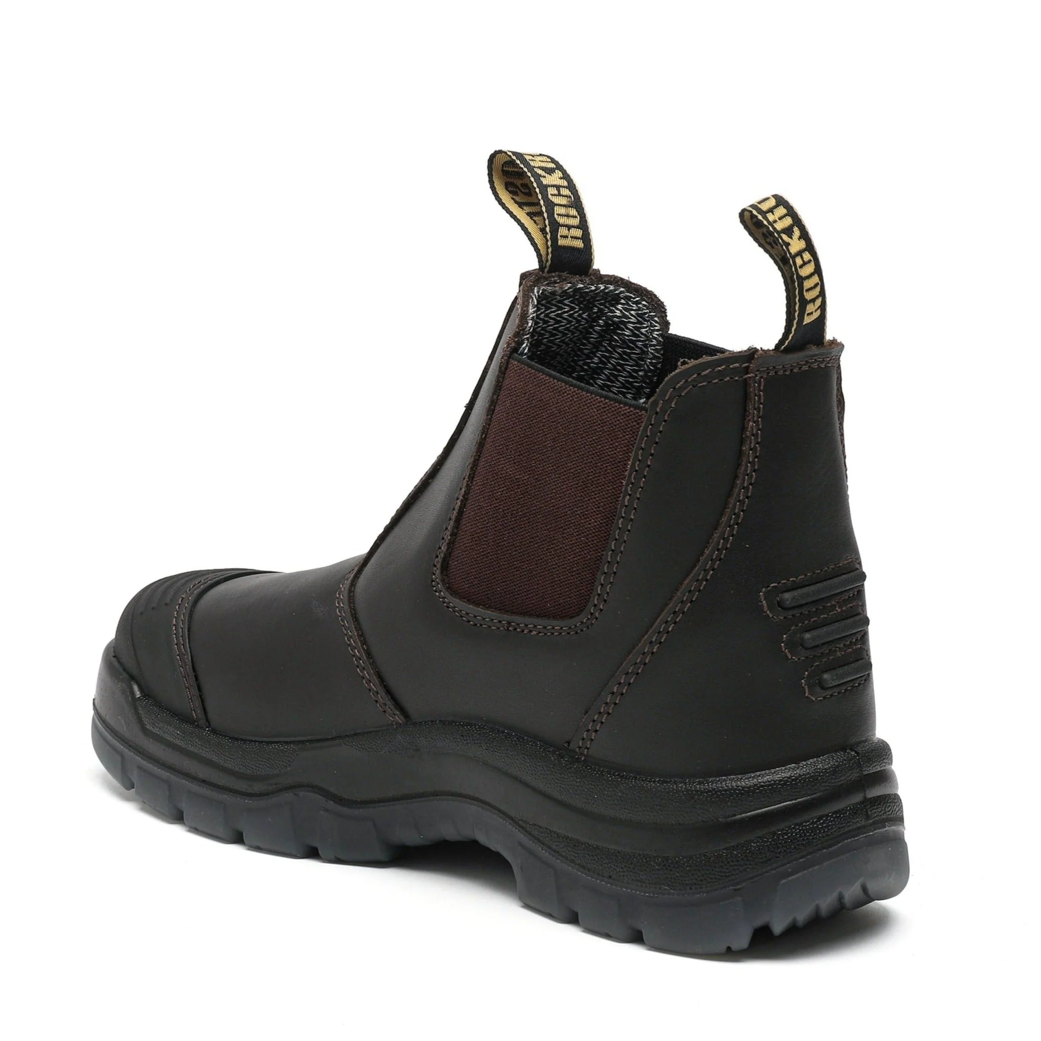 Bakken Dark Brown 6 inch Pull on Leather Work Boots AK229 - Image 2