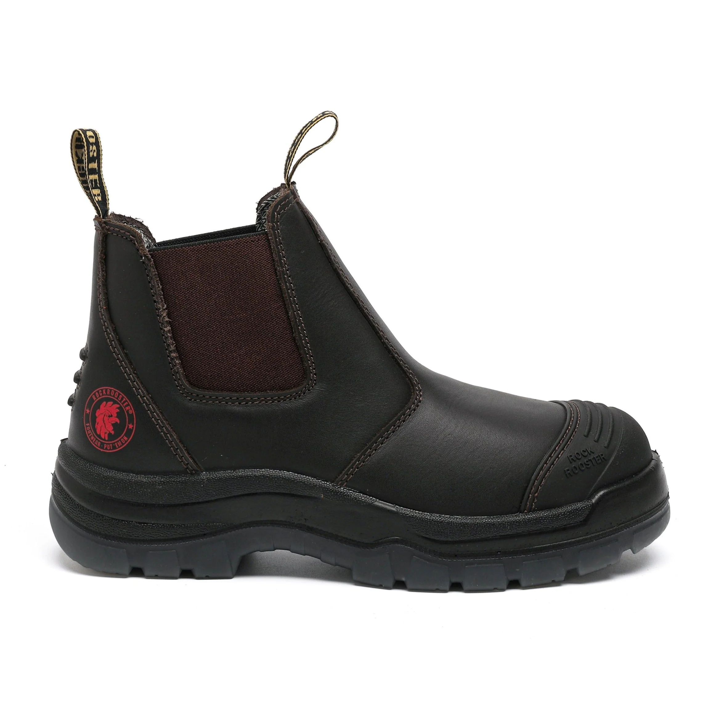 Bakken Dark Brown 6 inch Pull on Leather Work Boots AK229 - Image 3