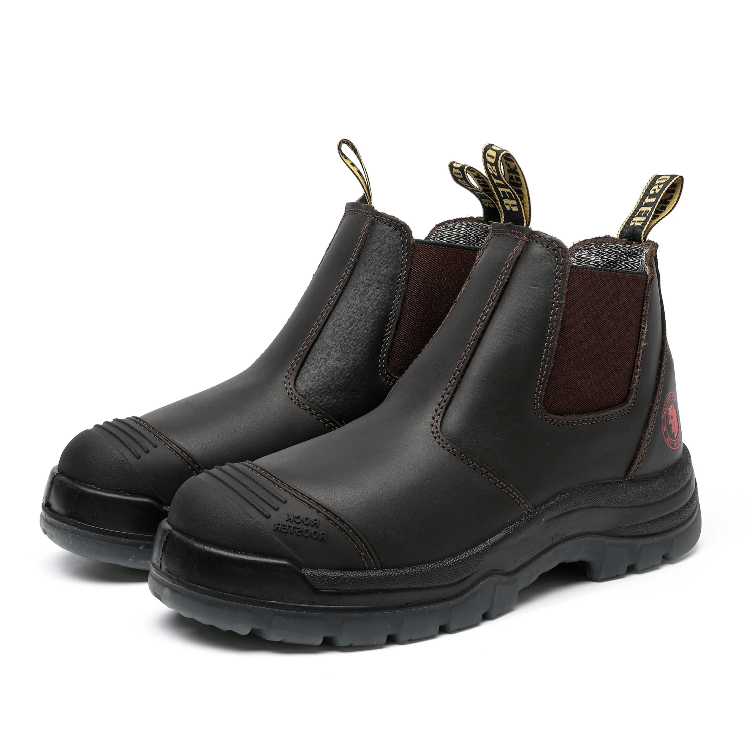 Bakken Dark Brown 6 inch Pull on Leather Work Boots AK229 - Image 4