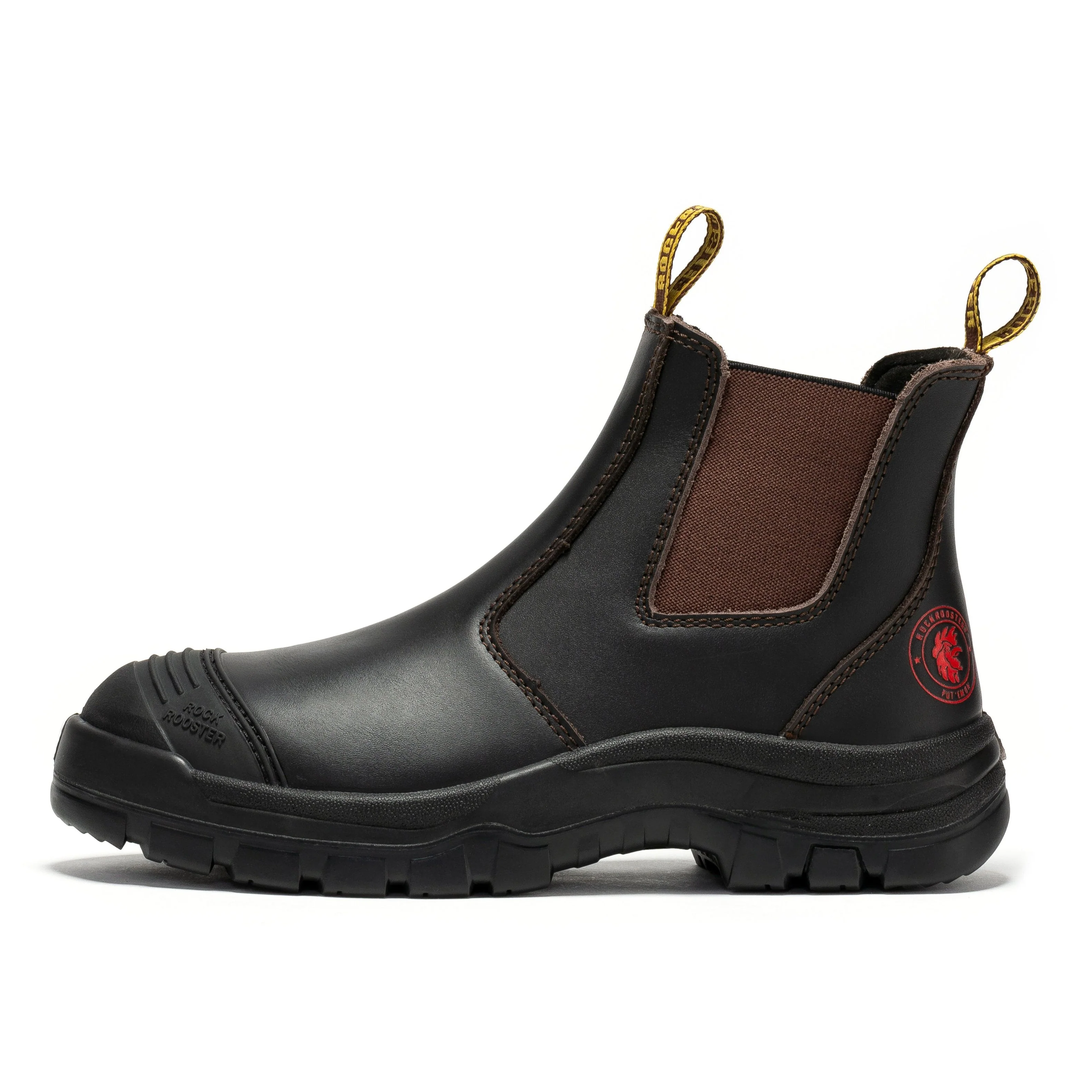 Bakken Dark Brown 6 inch Pull on Leather Work Boots AK229 - Image 6