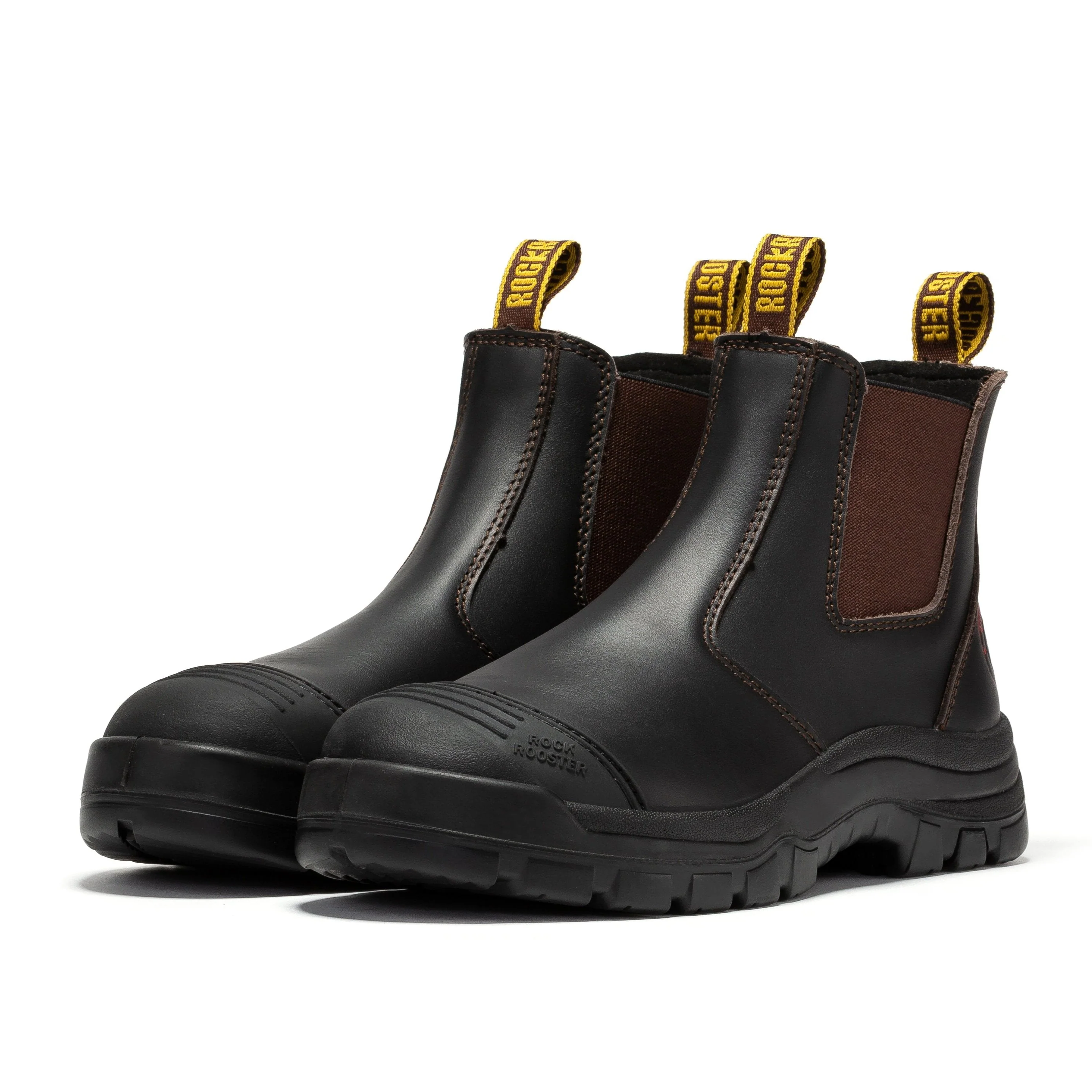 Bakken Dark Brown 6 inch Pull on Leather Work Boots AK229 - Image 7