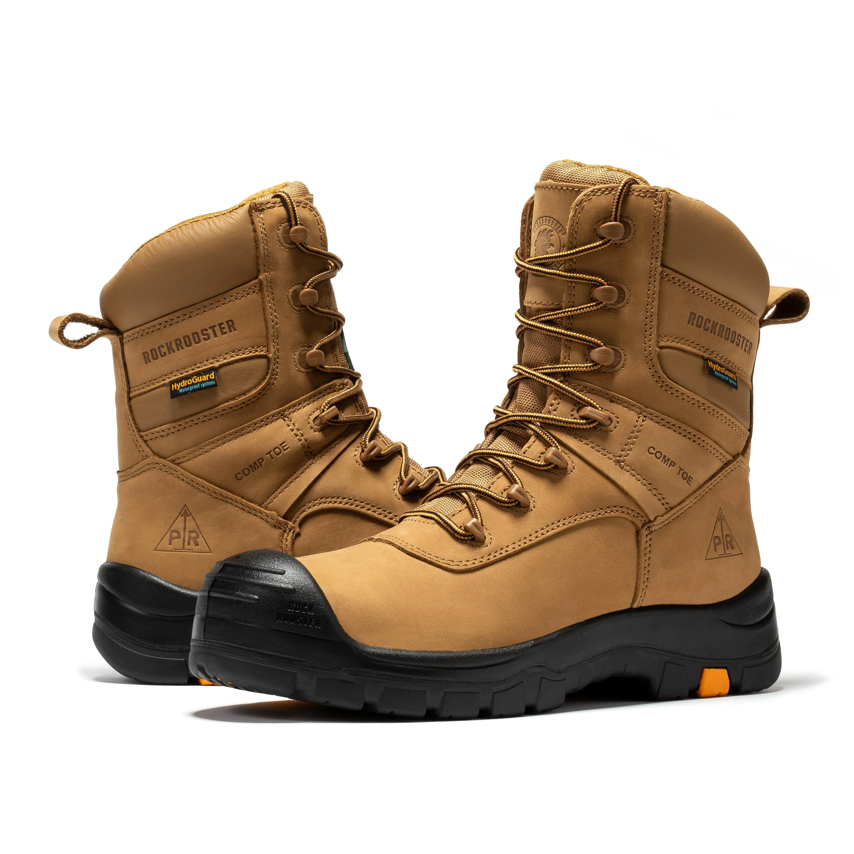 Beaufort Men's Brown 8 inch Waterproof Composite Toe Work Boots AK831 - Image 10
