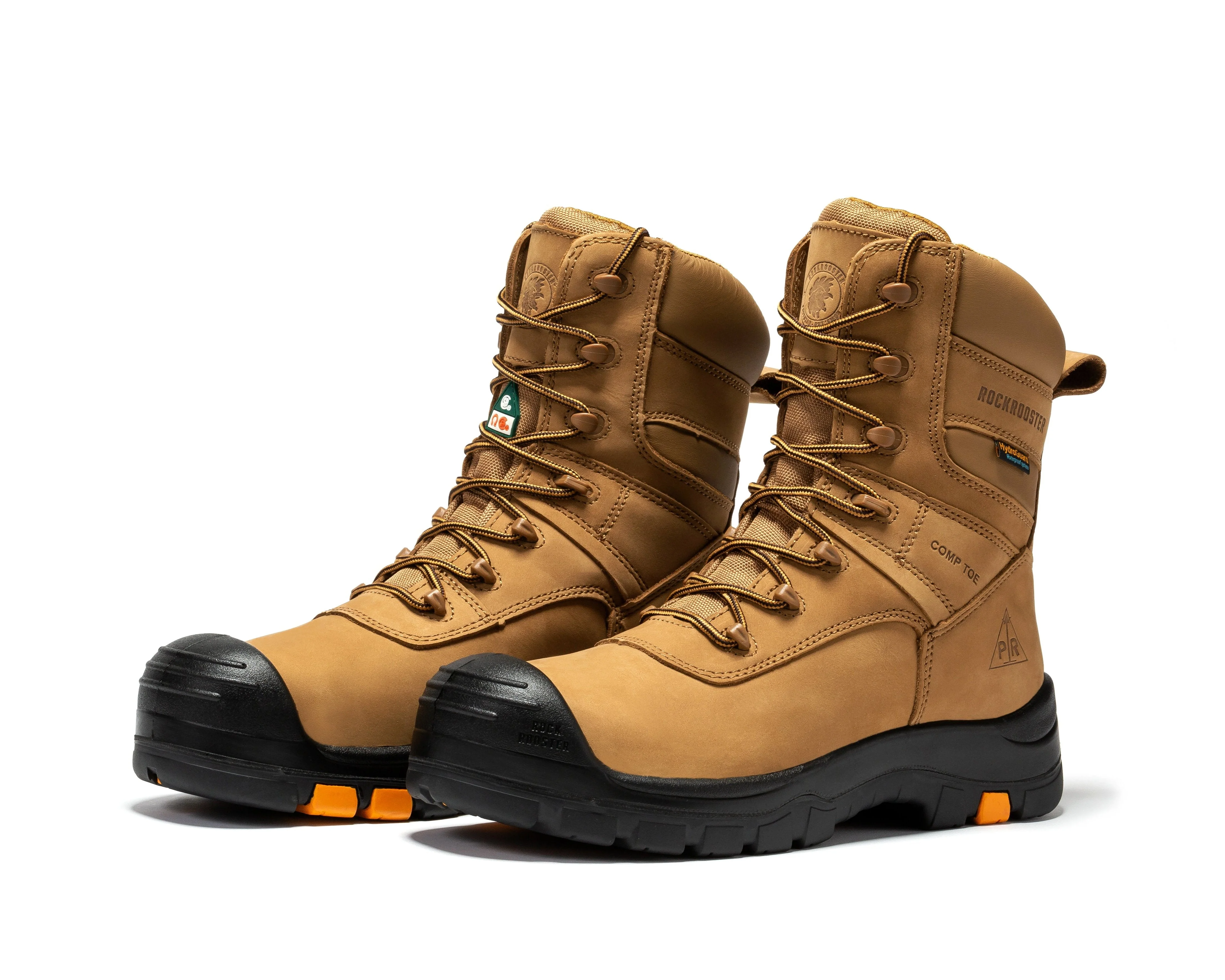 Beaufort Men's Brown 8 inch Waterproof Composite Toe Work Boots AK831 - Image 11