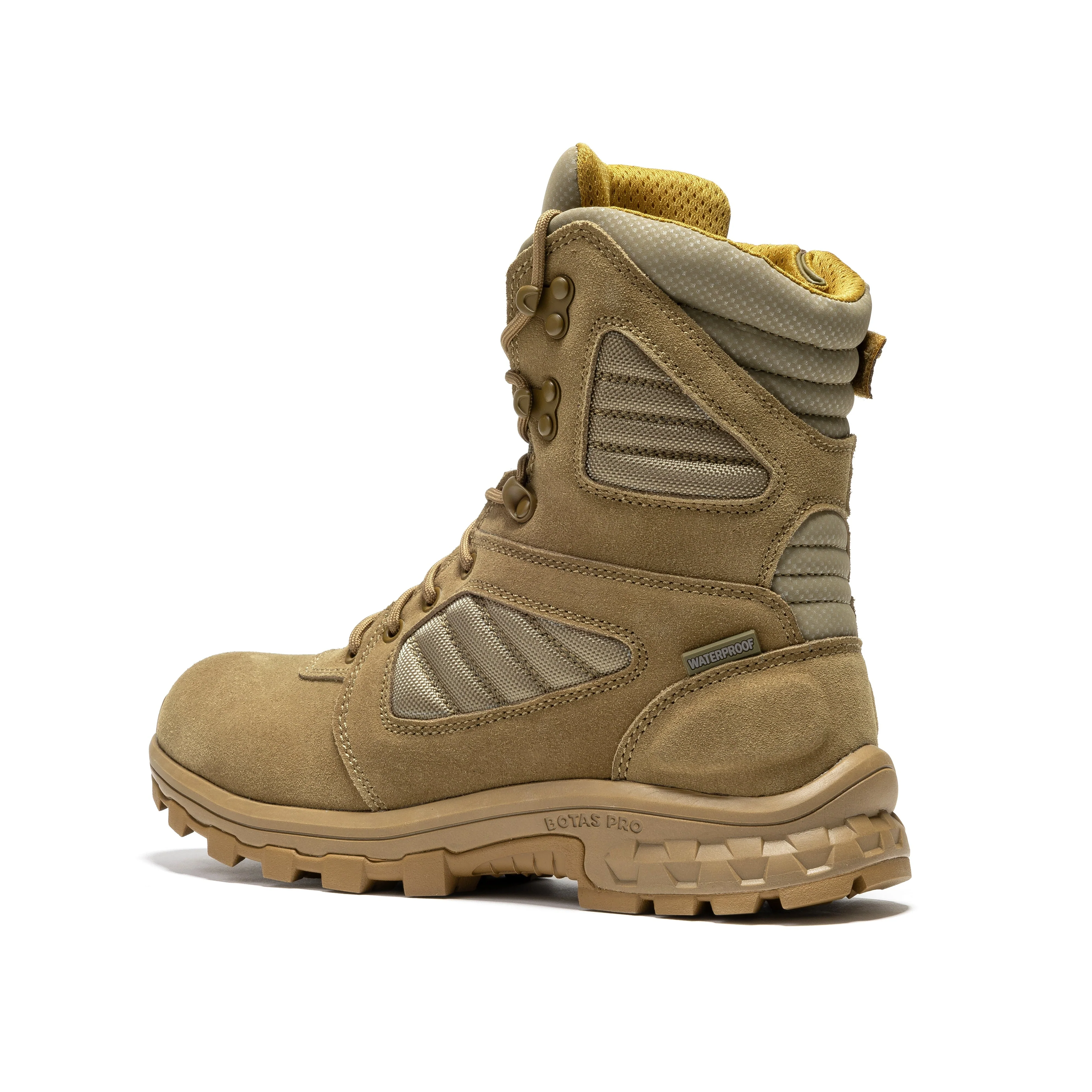 Burano Coyote 8 inch Suede Leather Waterproof Tactical & Military Boots AB540 - Image 2