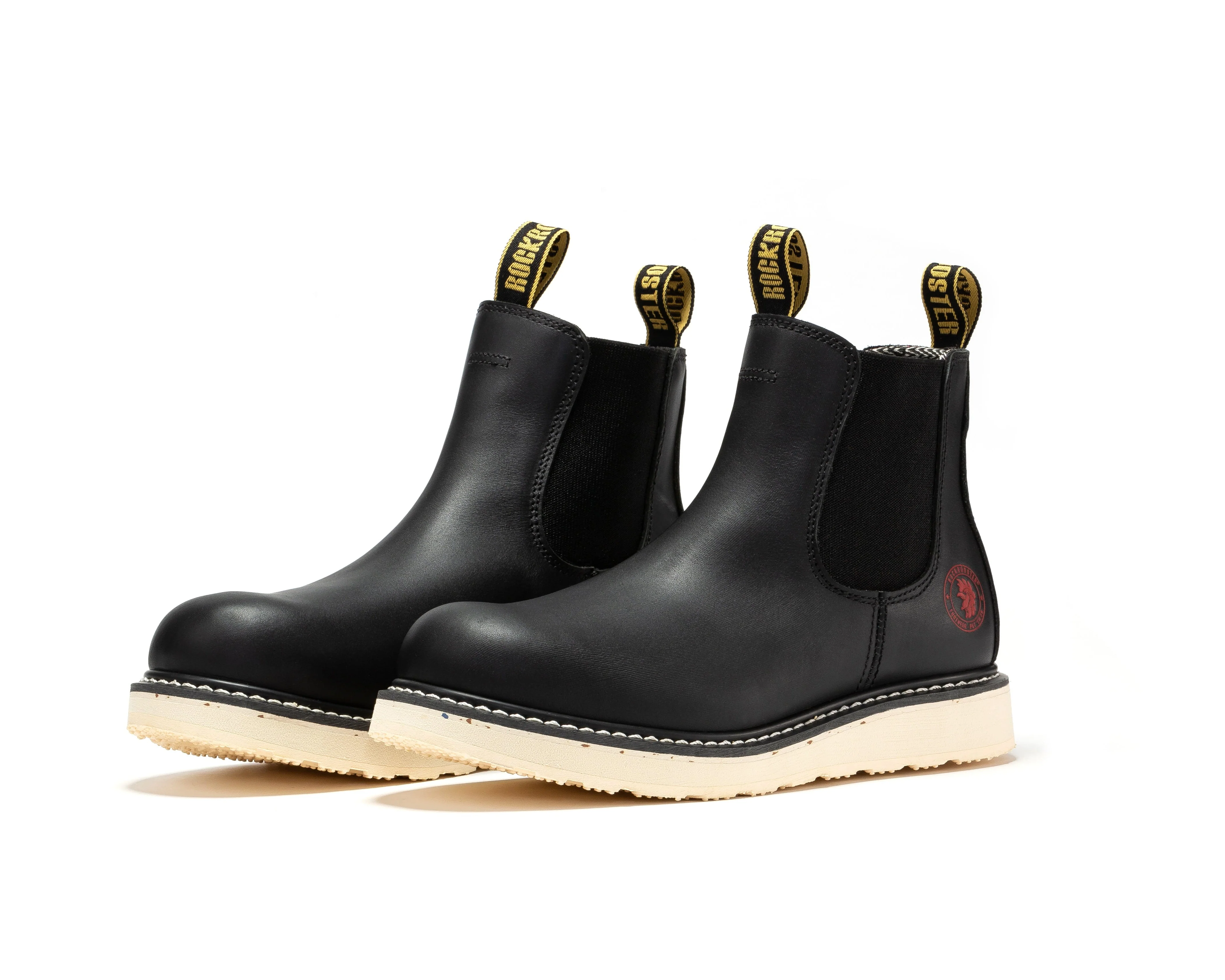 Capitola Men's 6 inch Black Steel Toe Wedge Work Boots SAP101 - Image 7