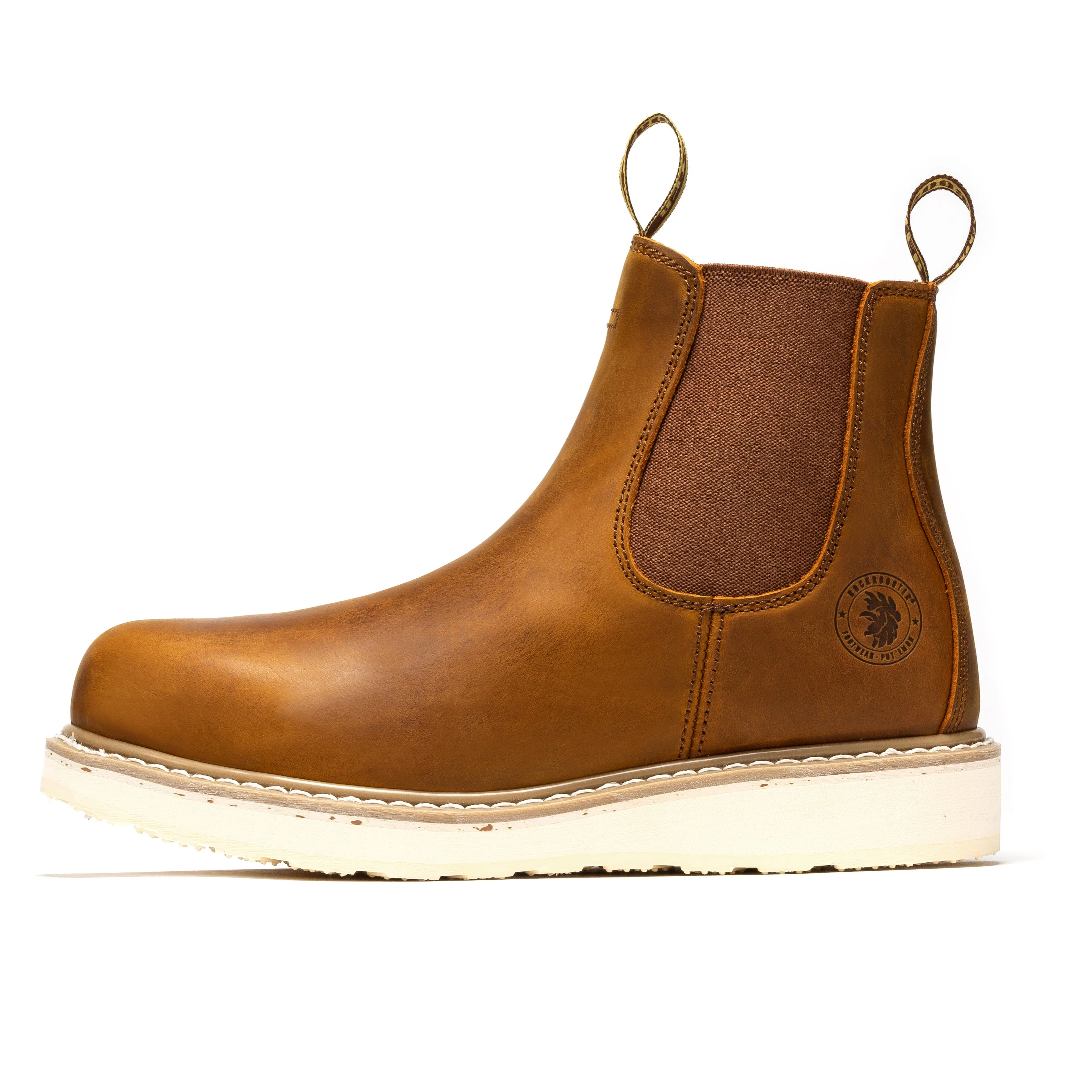 Capitola Men's 6 inch Brown Wedge Work Boots SAP102 - Image 2