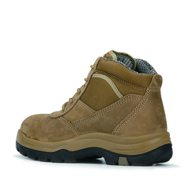Cortez Brown 6 Inch Steel Toe Leather Work Boots AK250 - Image 2