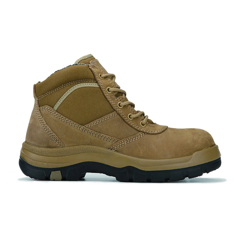 Cortez Brown 6 Inch Steel Toe Leather Work Boots AK250 - Image 3