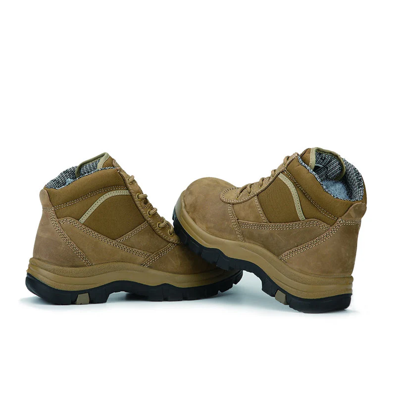 Cortez Brown 6 Inch Steel Toe Leather Work Boots AK250 - Image 4
