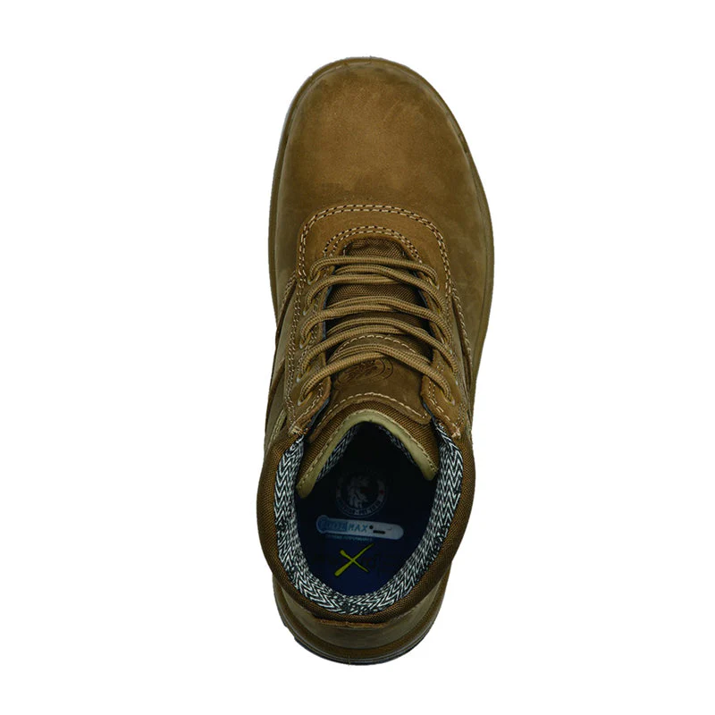Cortez Brown 6 Inch Steel Toe Leather Work Boots AK250 - Image 5