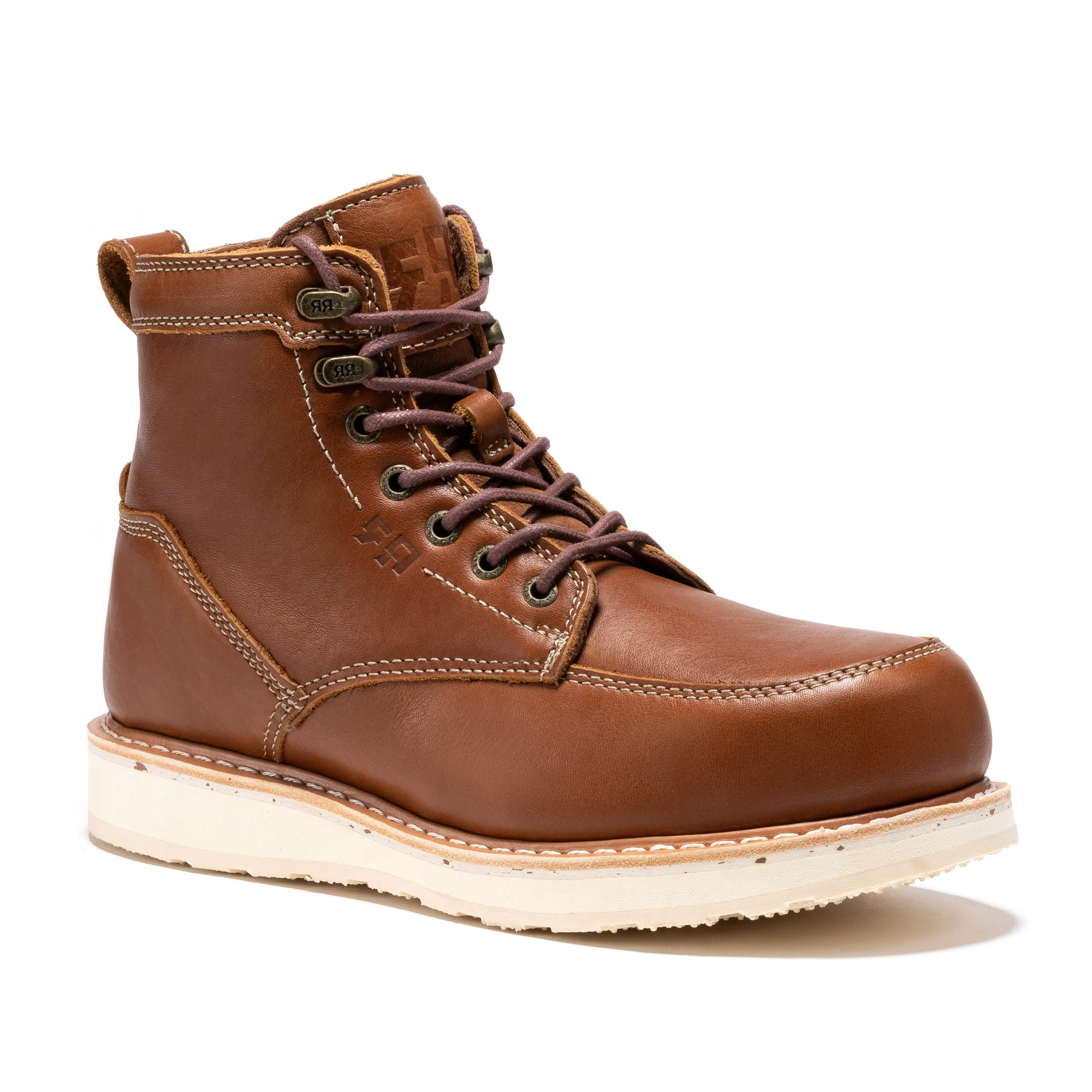Edgewood Men's 6 Inch Black Steel Toe Wedge Work Boots SAP610BK - Image 11