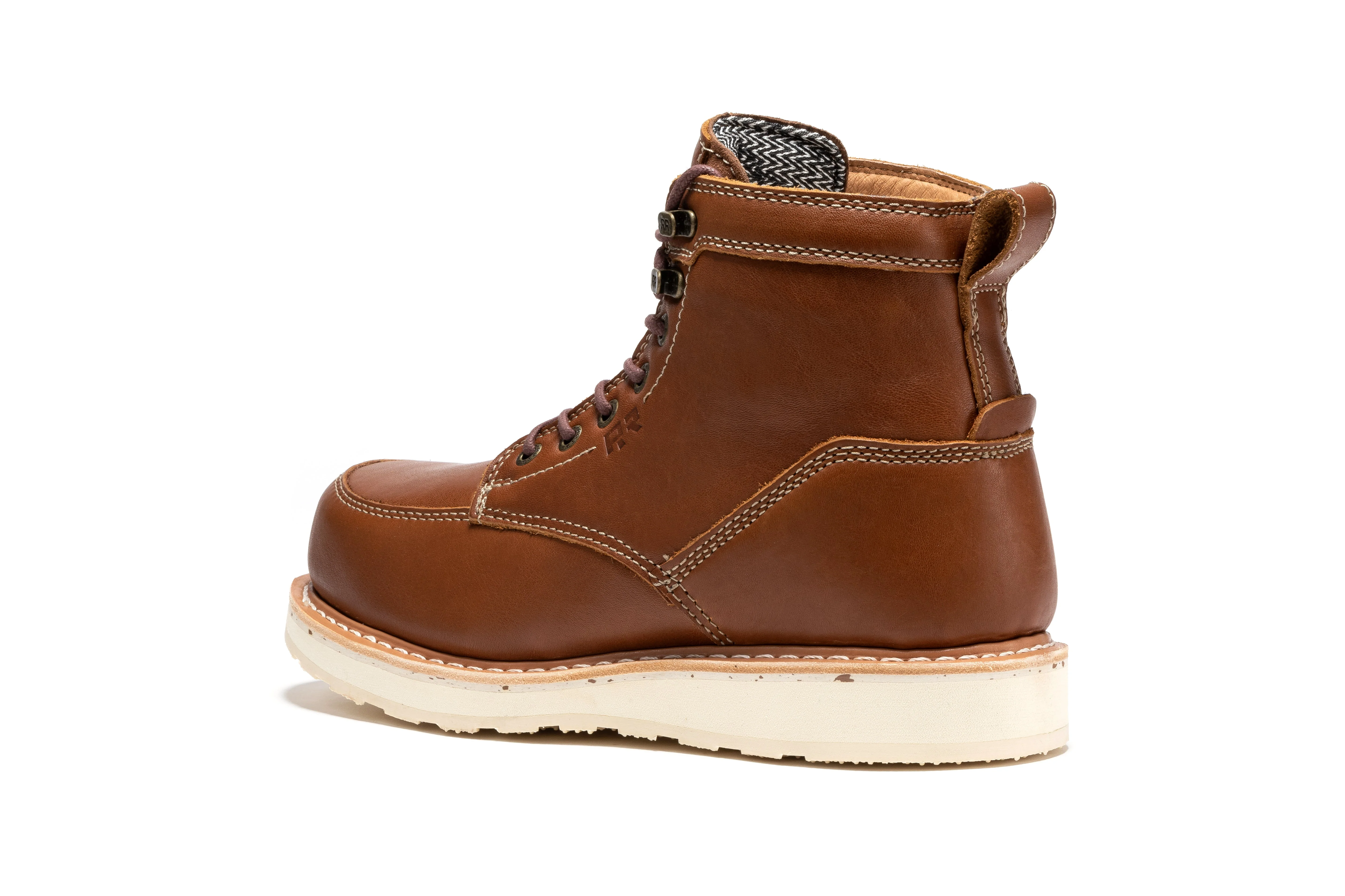 Edgewood Men's 6 Inch Black Steel Toe Wedge Work Boots SAP610BK - Image 12