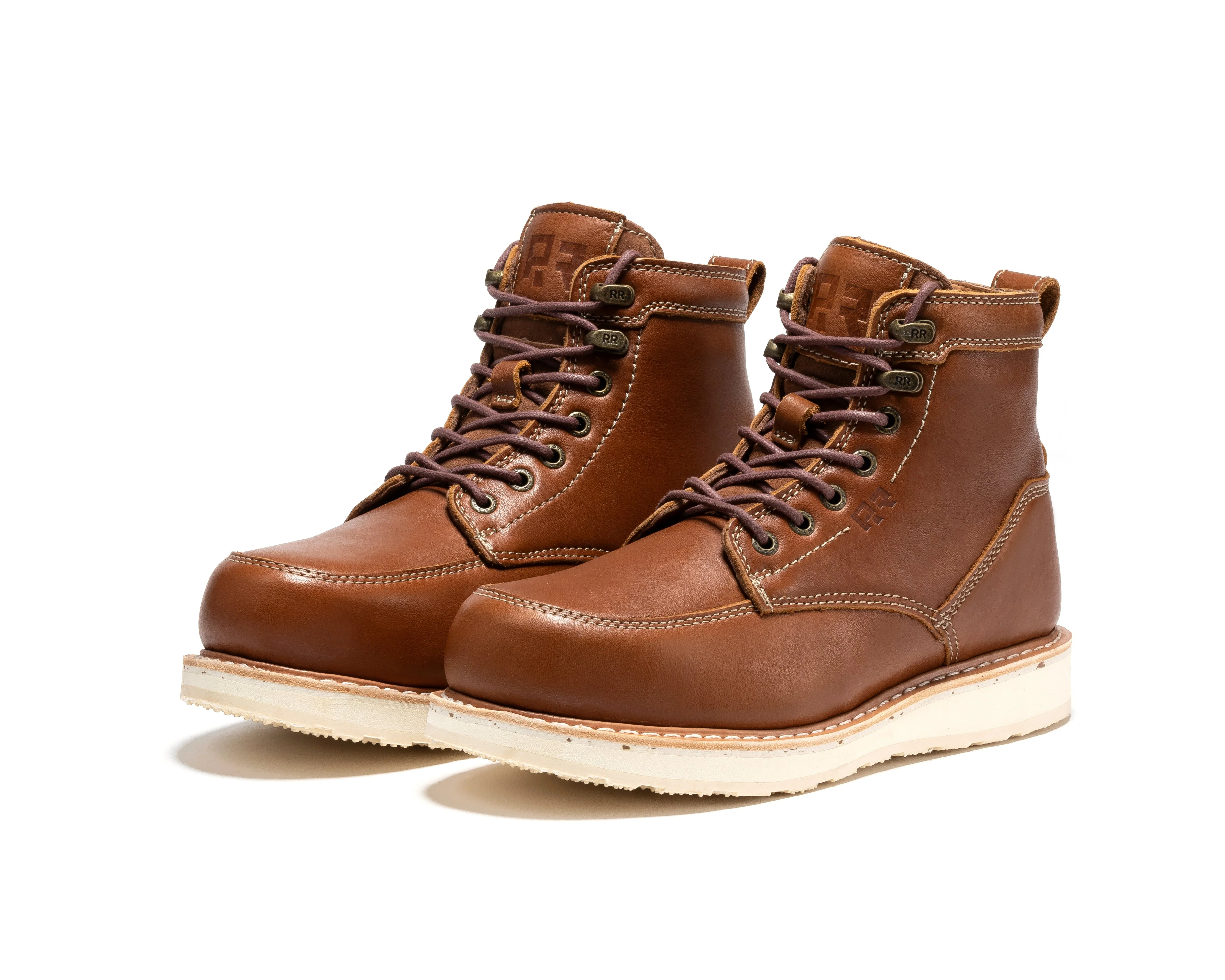 Edgewood Men's 6 Inch Black Steel Toe Wedge Work Boots SAP610BK - Image 16