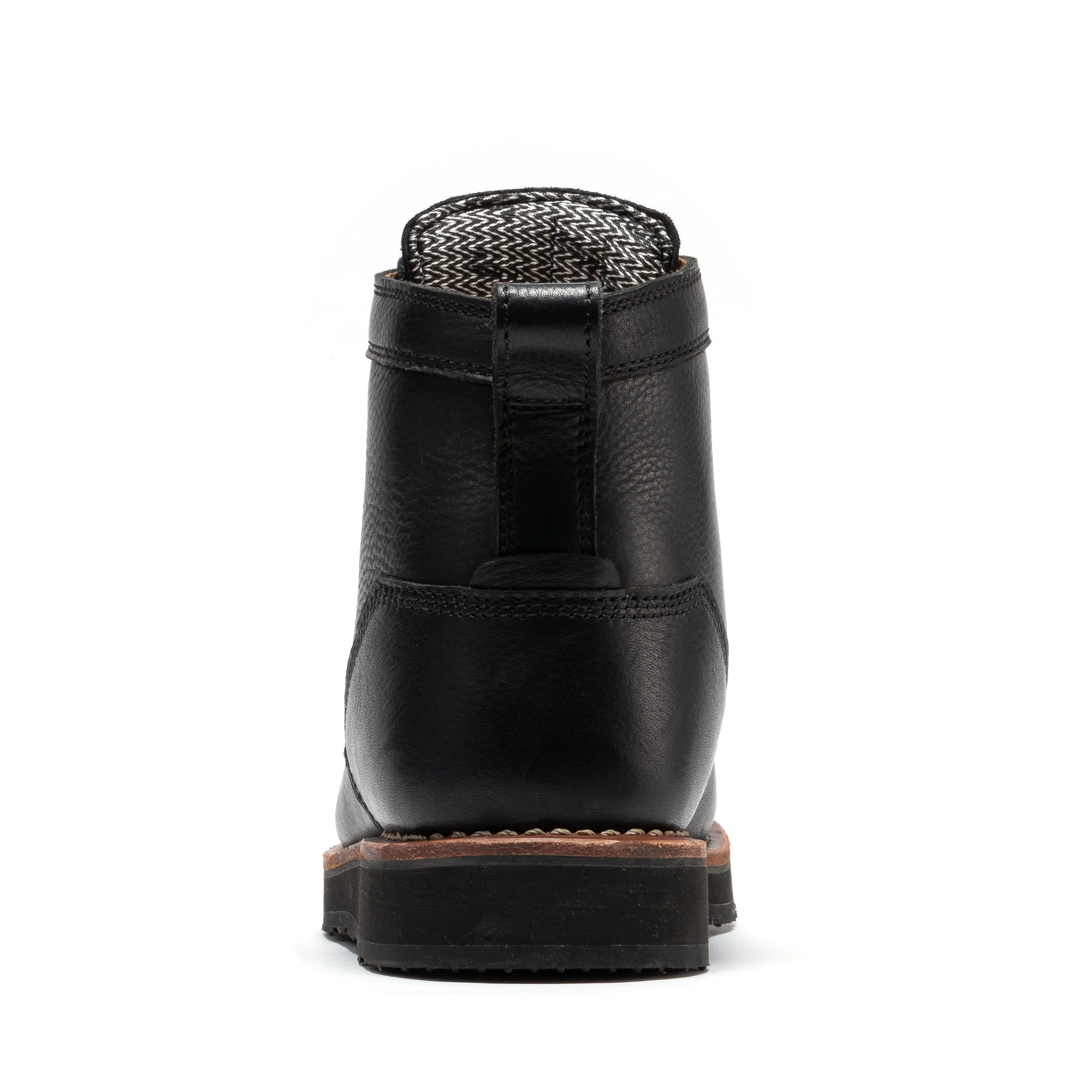 Edgewood Men's 6 Inch Black Steel Toe Wedge Work Boots SAP610BK - Image 4
