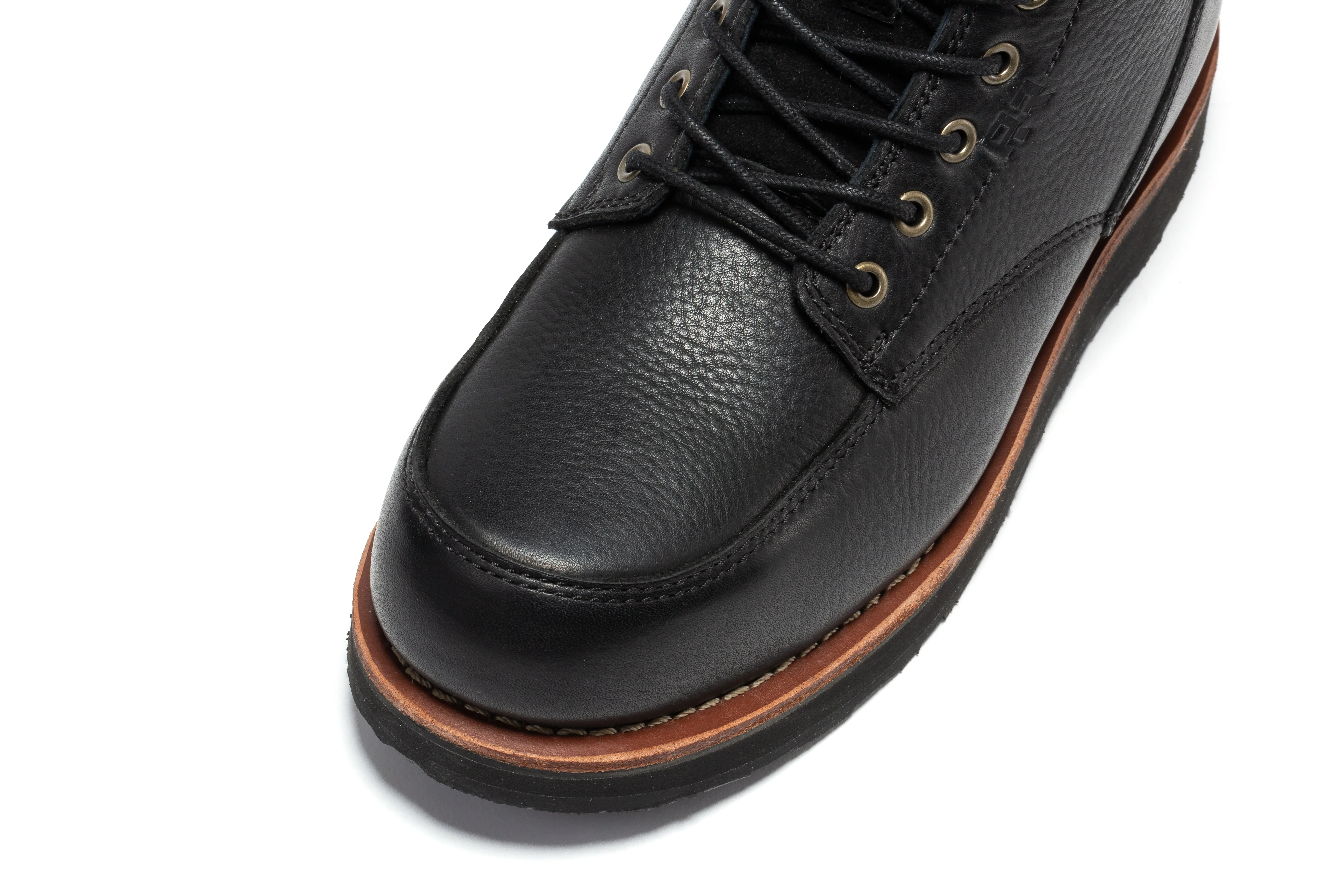 Edgewood Men's 6 Inch Black Steel Toe Wedge Work Boots SAP610BK - Image 8
