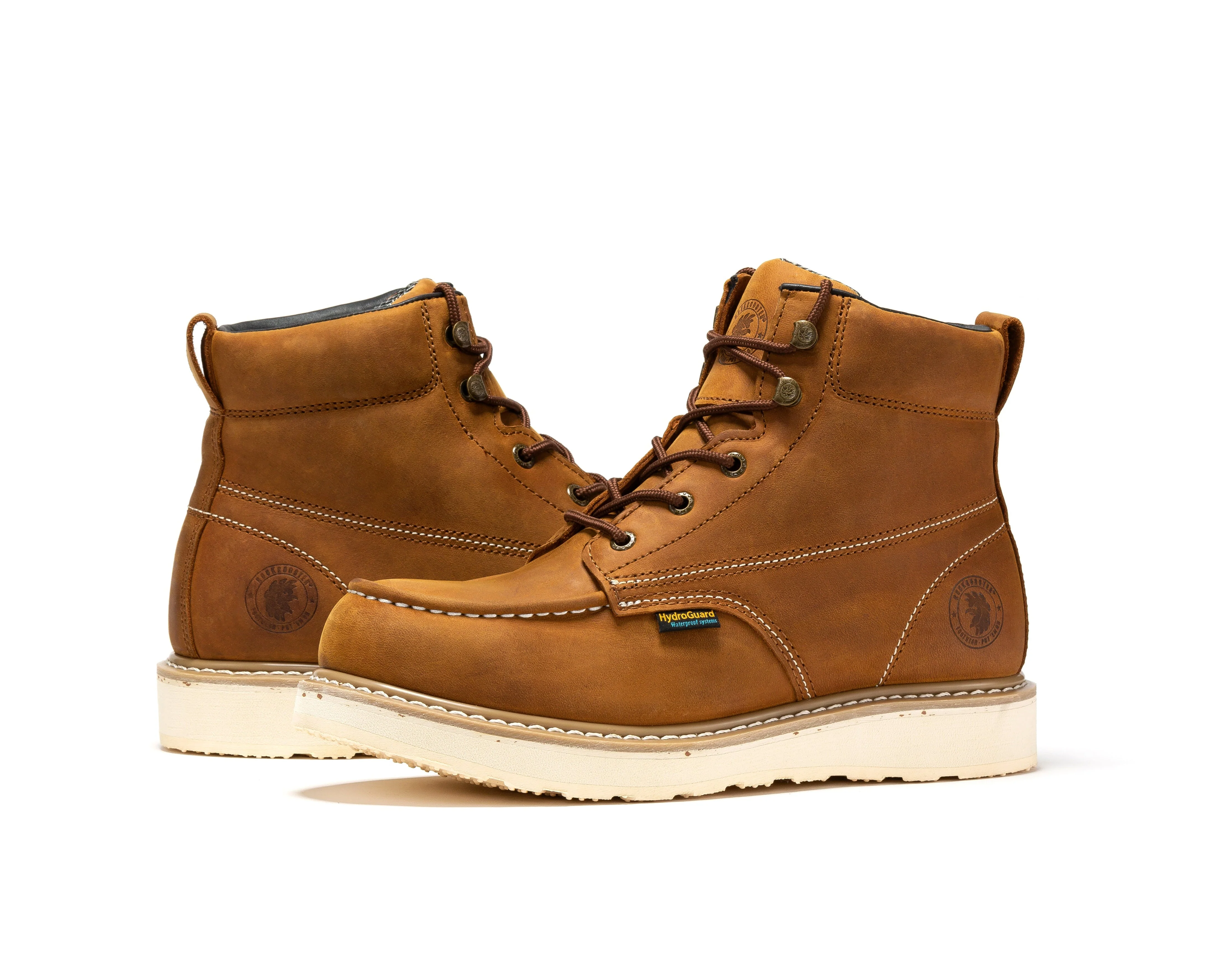 Edgewood Men's 6 inch Brown Steel Toe Waterproof Wedge Work Boots SAP858 - Image 9