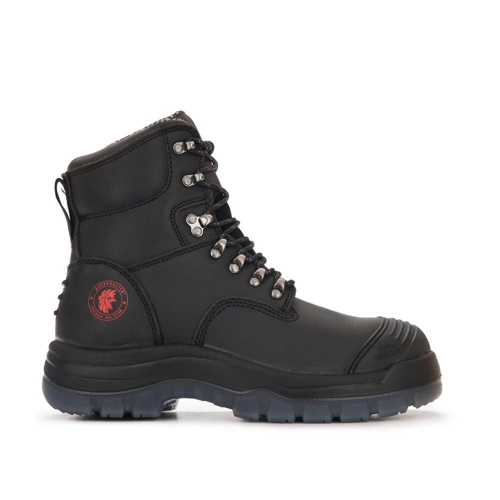 Kensington Black 7 inch Zip-sided Steel Toe Leather Work Boots AK245Z - Image 3