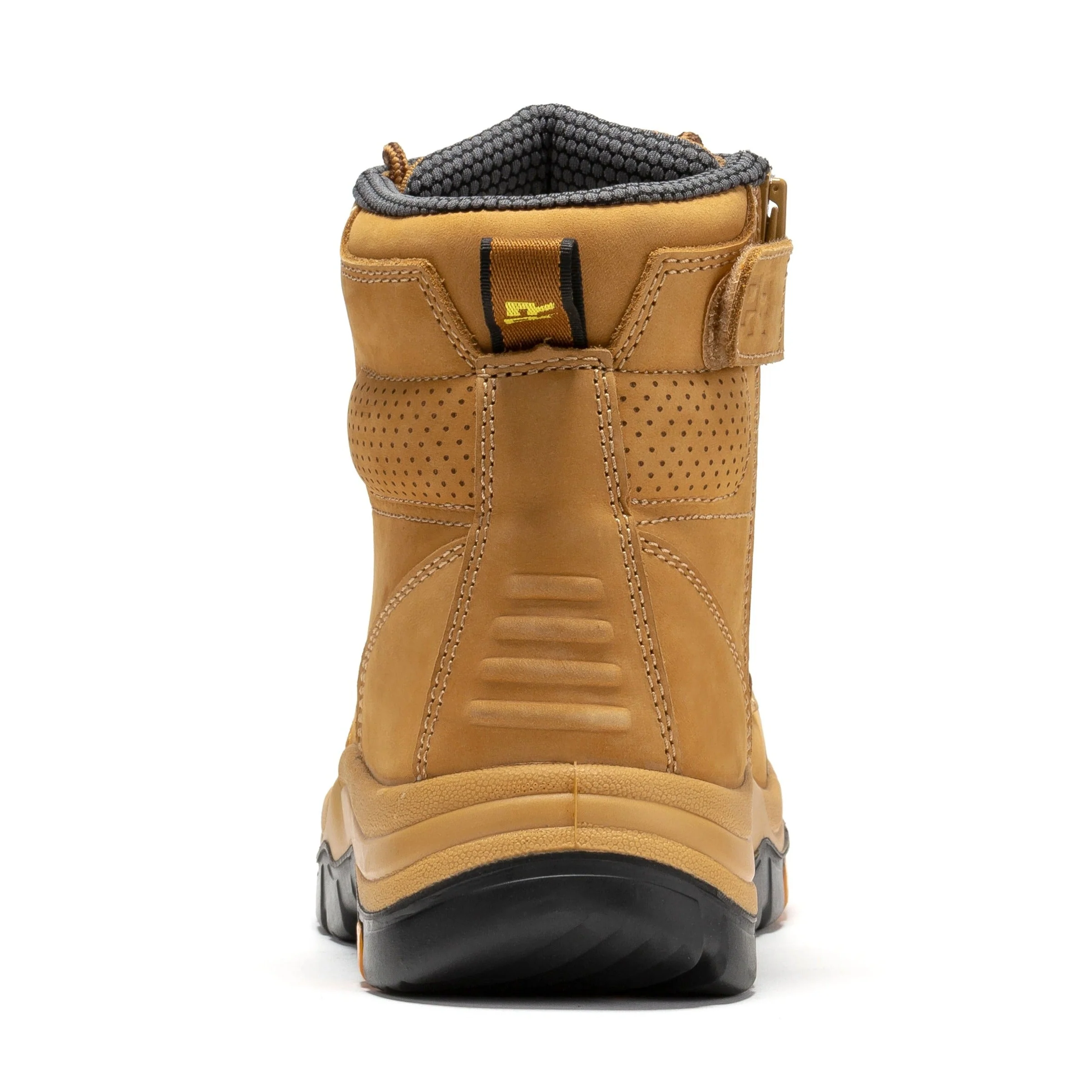 Madison Tan 6 inch Zip-sided Steel Toe Leather Work Boots AK052 - Image 4