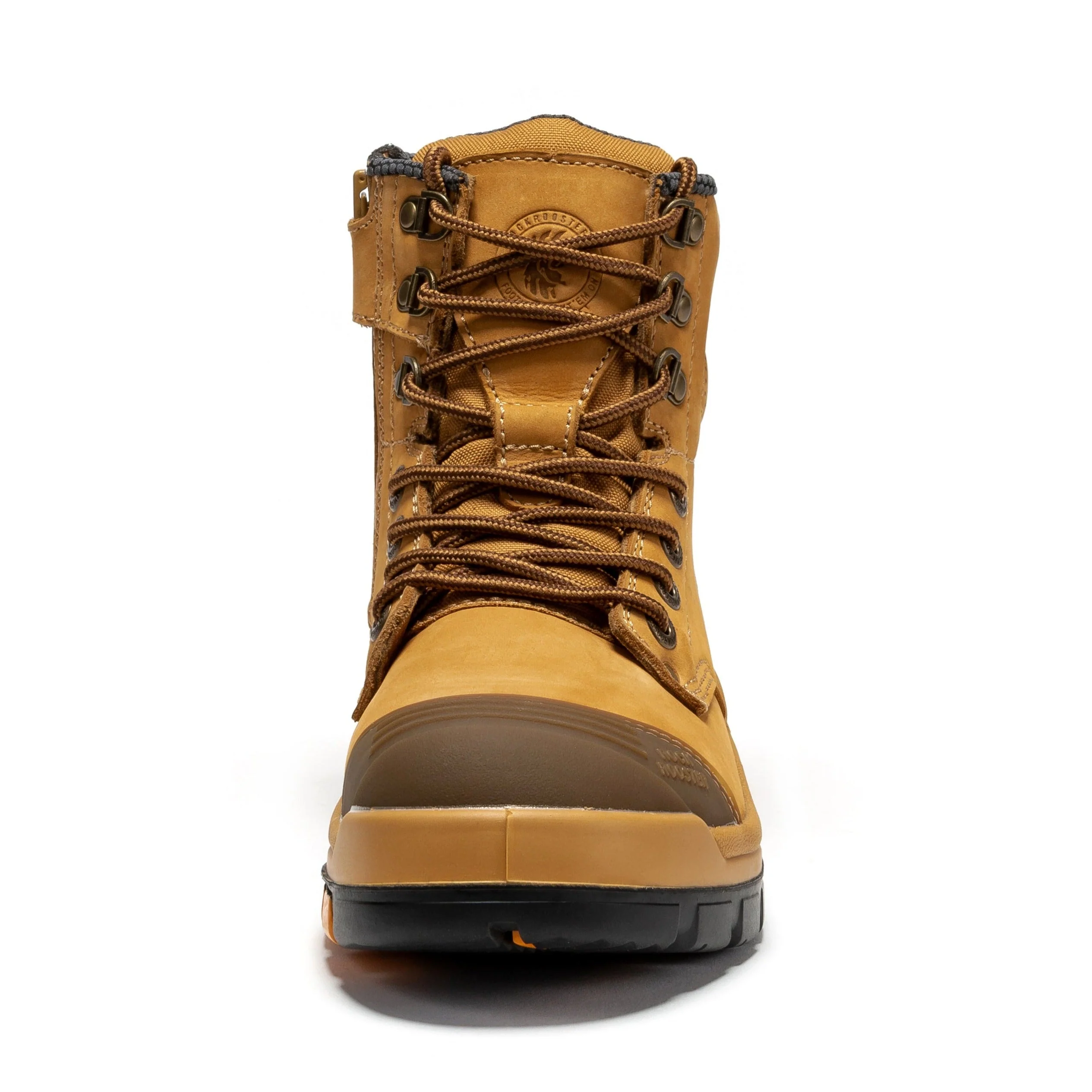 Madison Tan 6 inch Zip-sided Steel Toe Leather Work Boots AK052 - Image 5