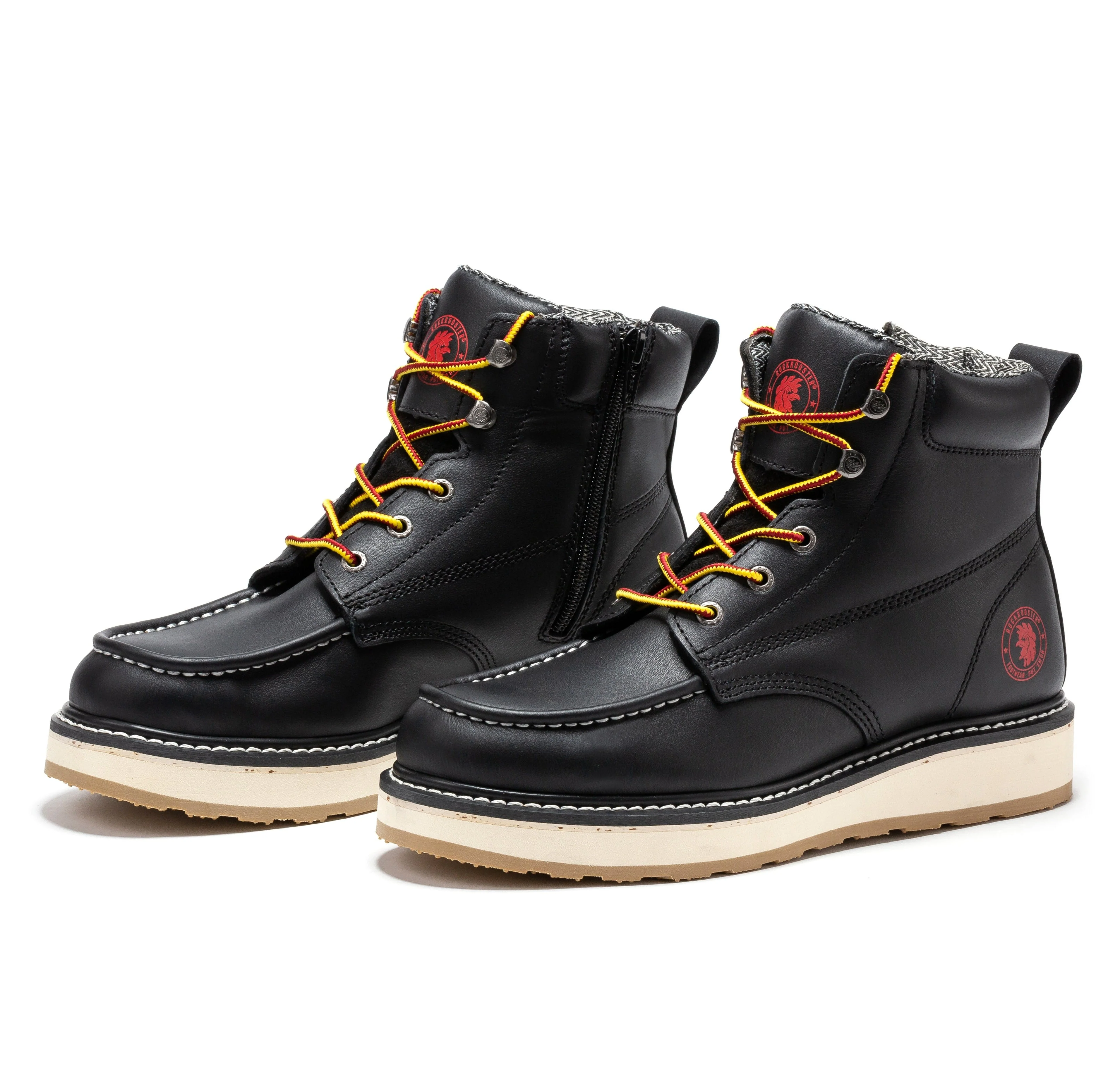 Magnolia Men's 6 inch Black Soft Toe Zip Sided Wedge Work Boots SAP310 - Image 10