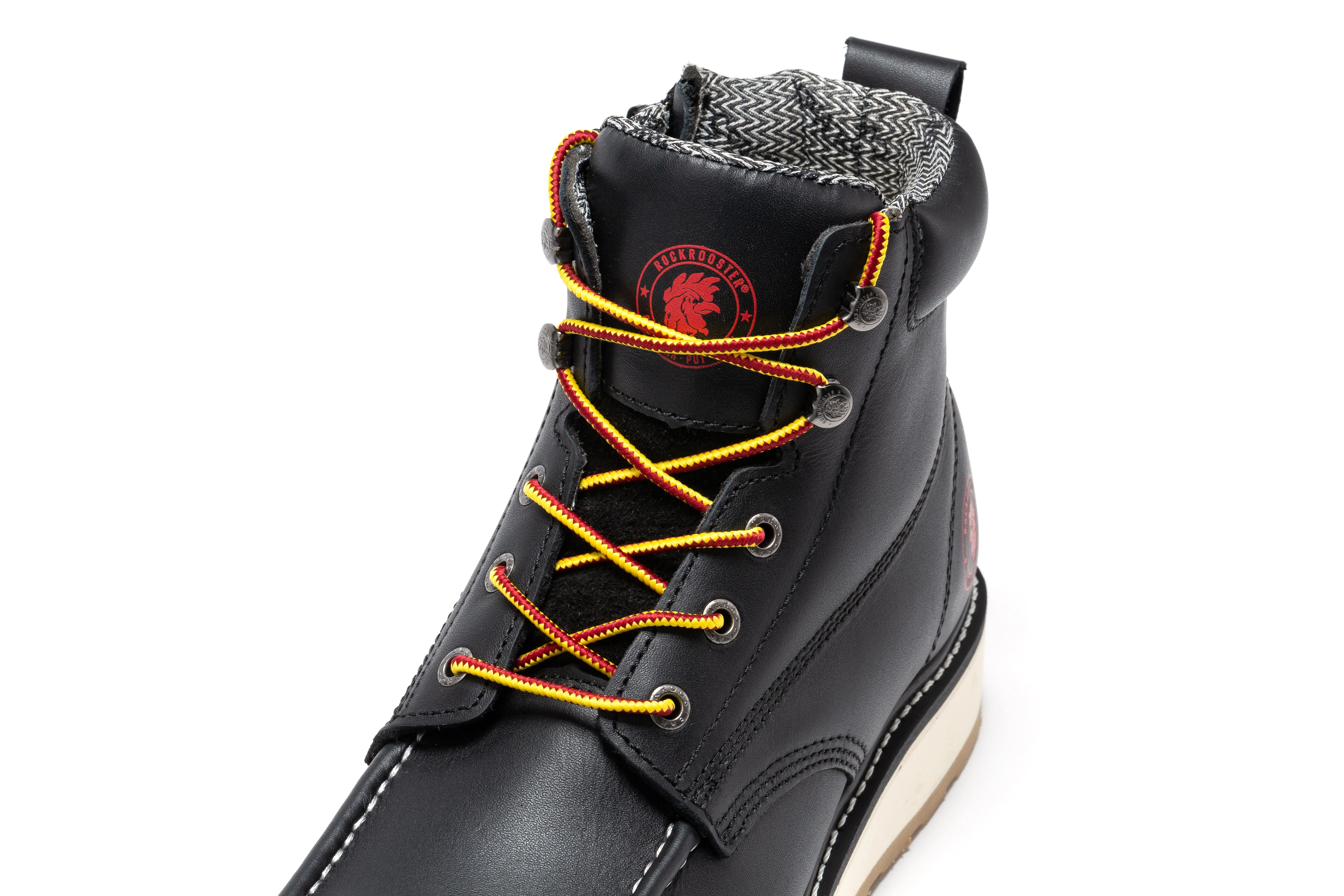 Magnolia Men's 6 inch Black Soft Toe Zip Sided Wedge Work Boots SAP310 - Image 5
