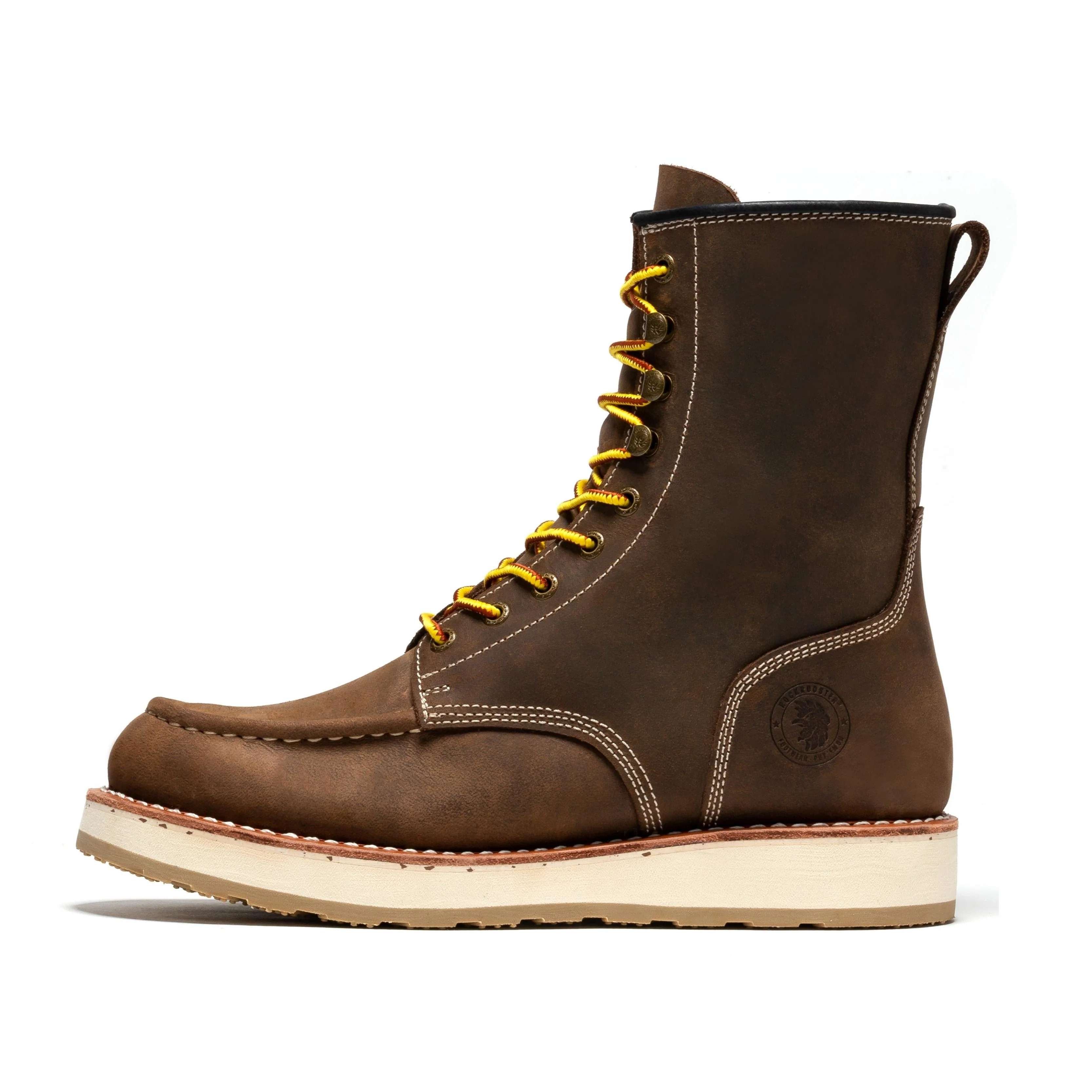 Mantua Men's 8 inch Dark Brown Soft Toe Wedge Work Boots SAP308 - Image 3